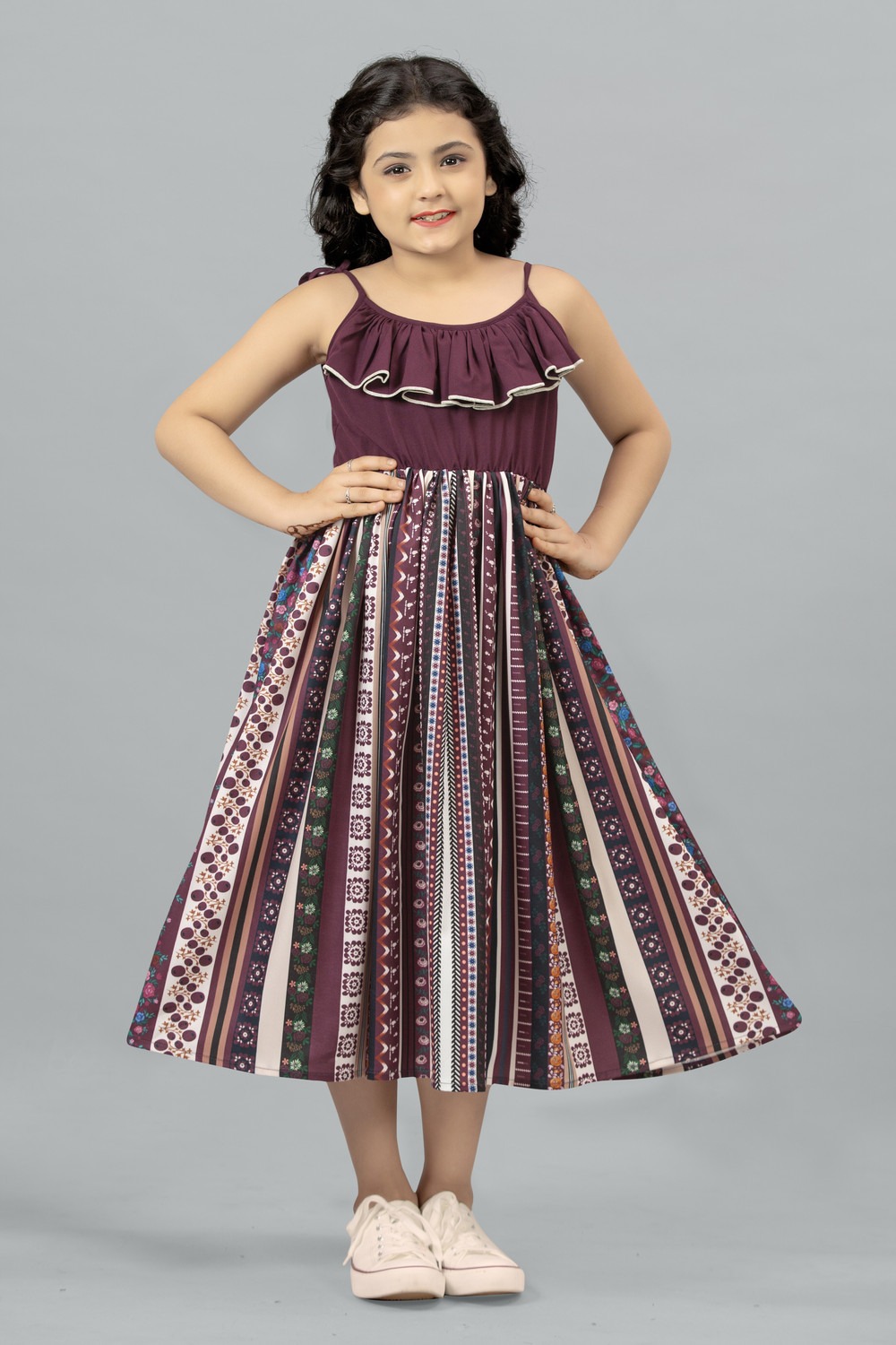 Fablina Two-tone maxi dress