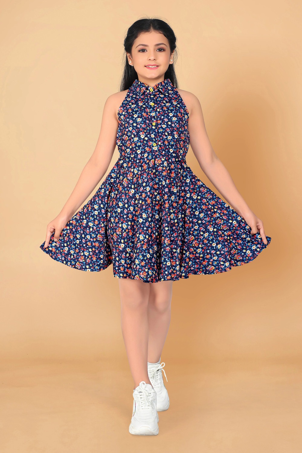 Fablina sleeveless floral-print Midi