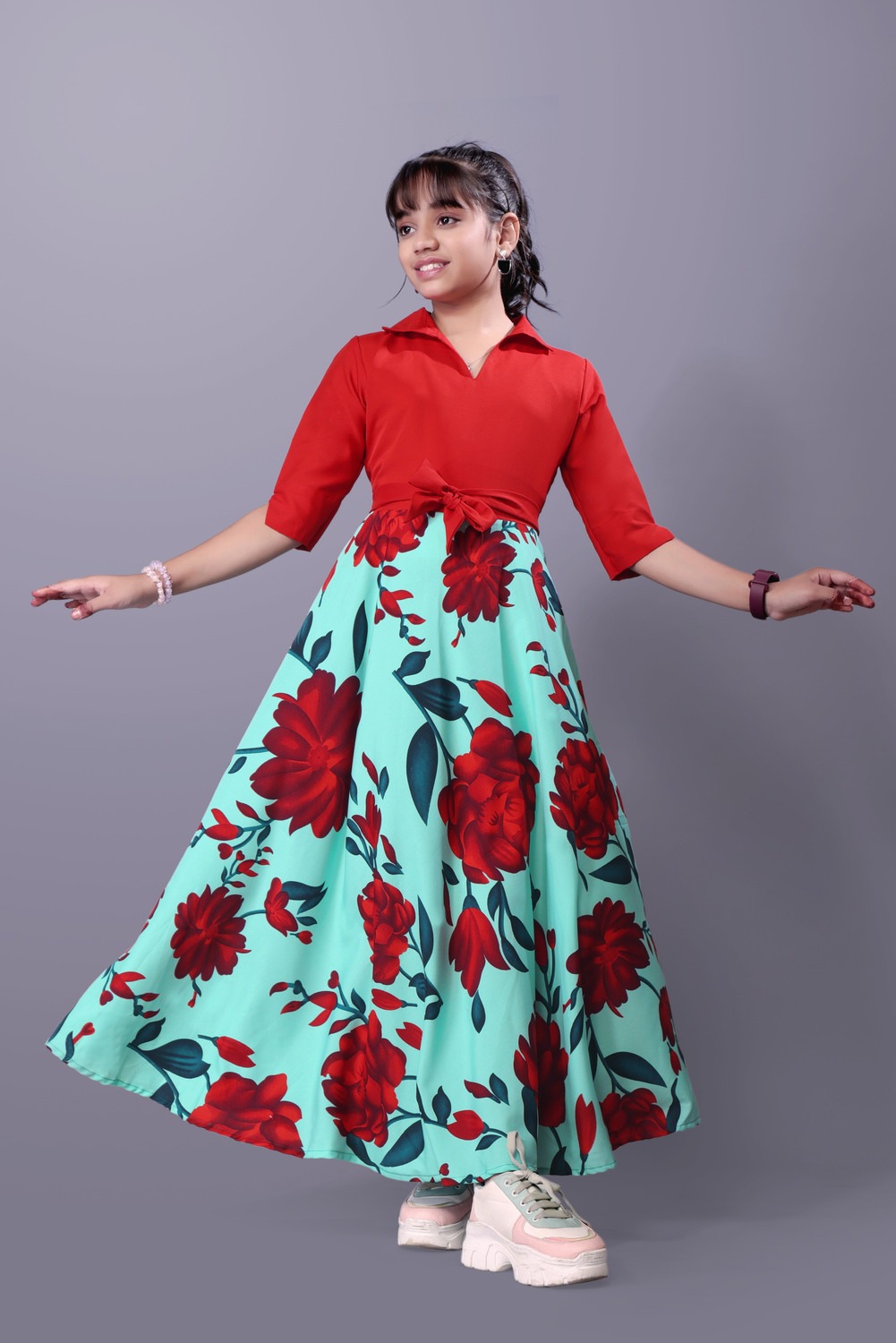 Aamira Two-tone maxi dress