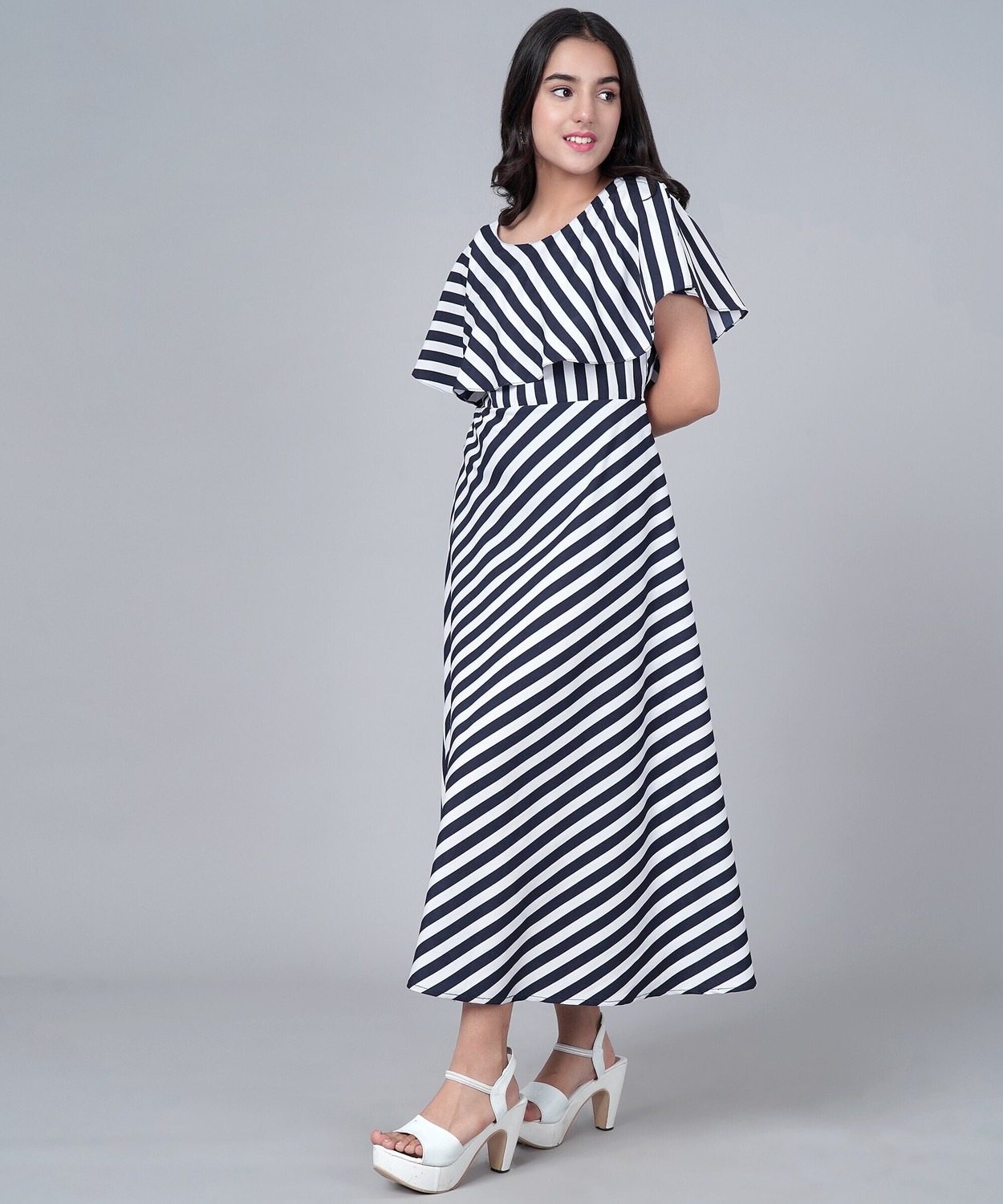 Aamira Horizontal stripes Print  Maxi