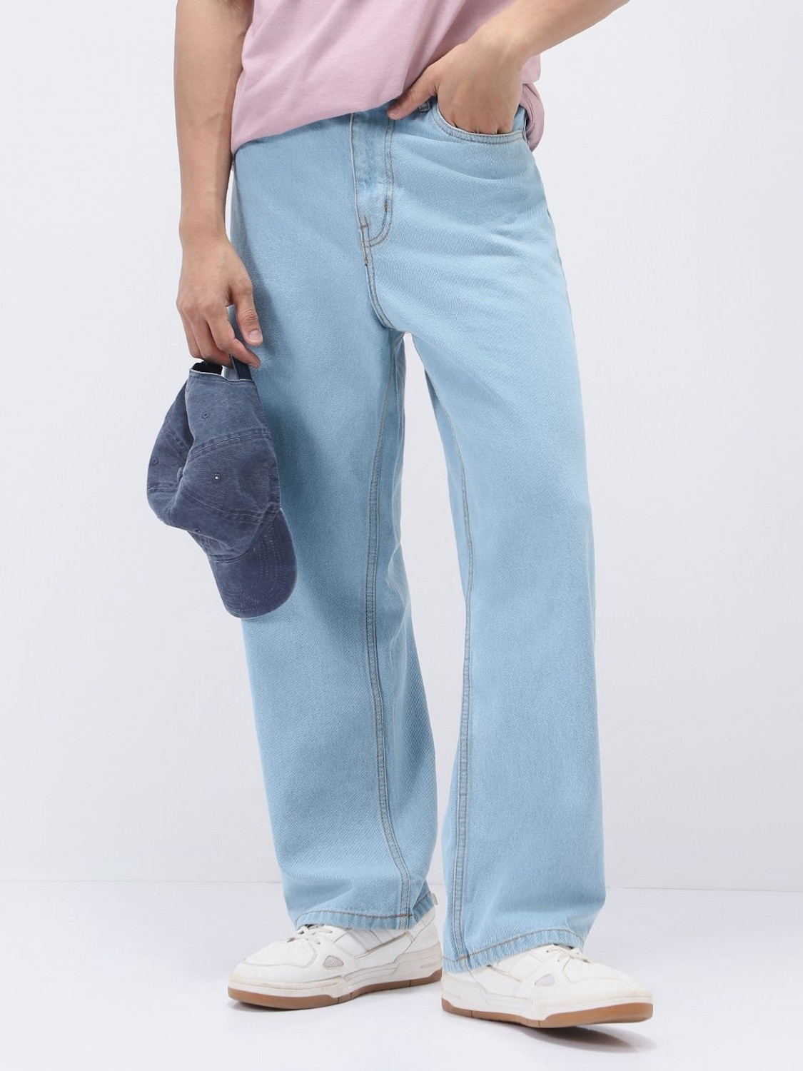 Urbex washed Light Blue Loose Jeans