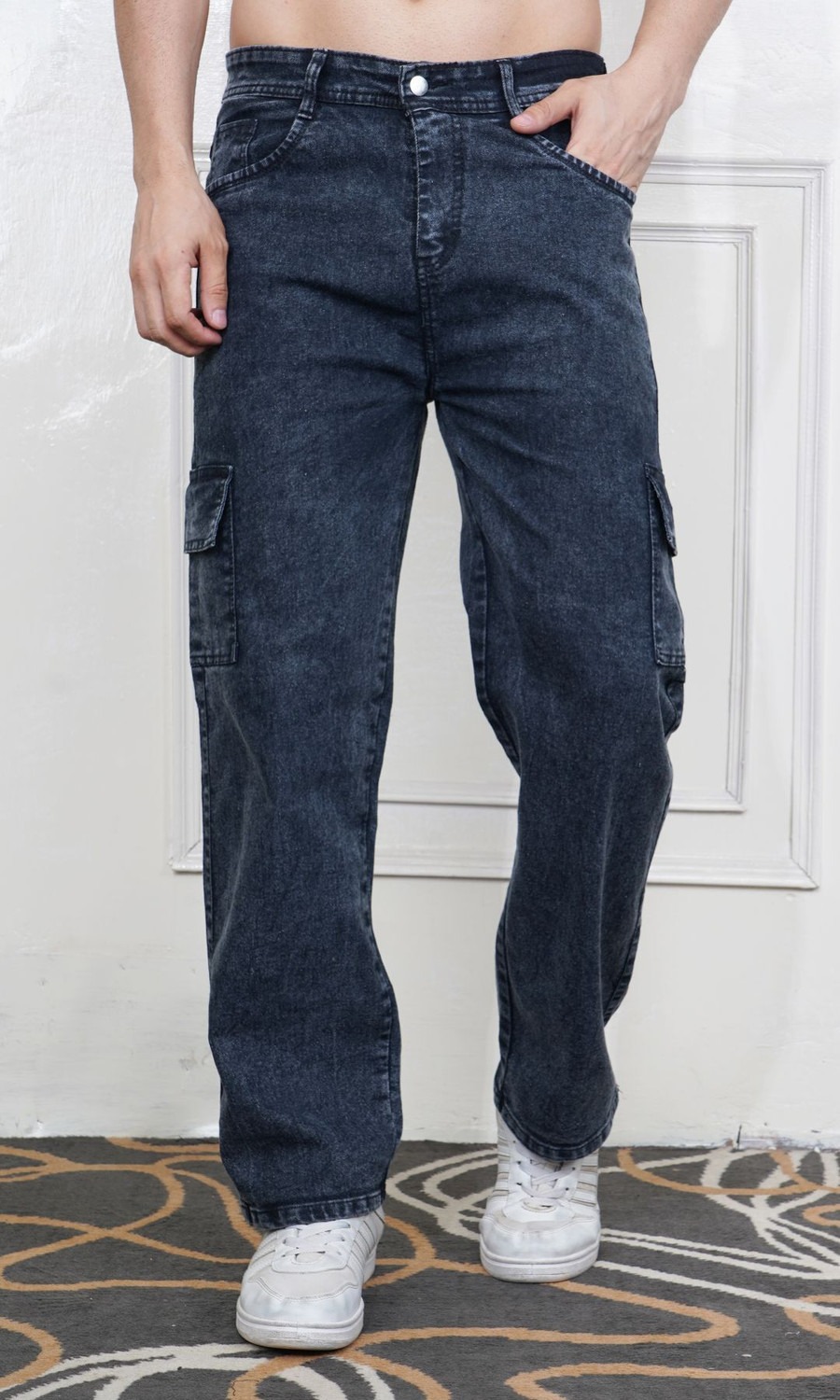 Metronex Solid Denim Jogger Fit Jeans 