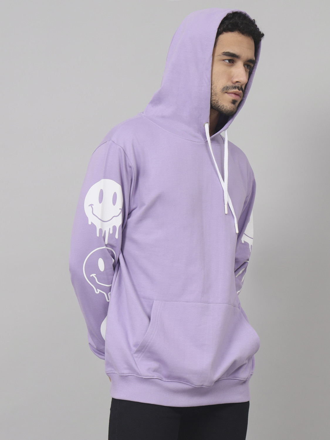 Dapper.Co Full Sleeve Printed Hooded Sweatshirt