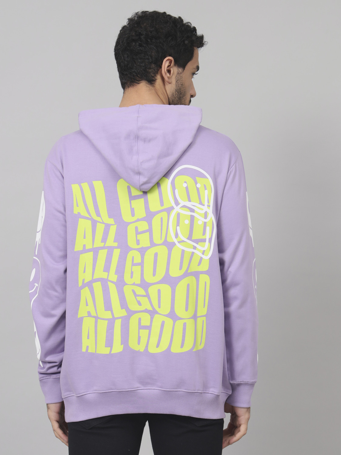 Dapper.Co Full Sleeve Printed Hooded Sweatshirt