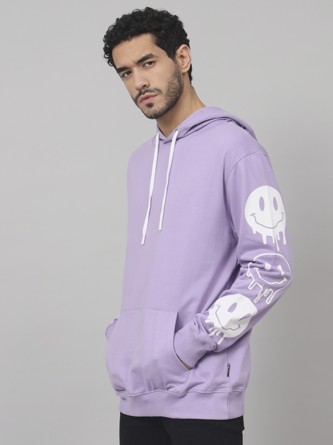 Dapper.Co Full Sleeve Printed Hooded Sweatshirt