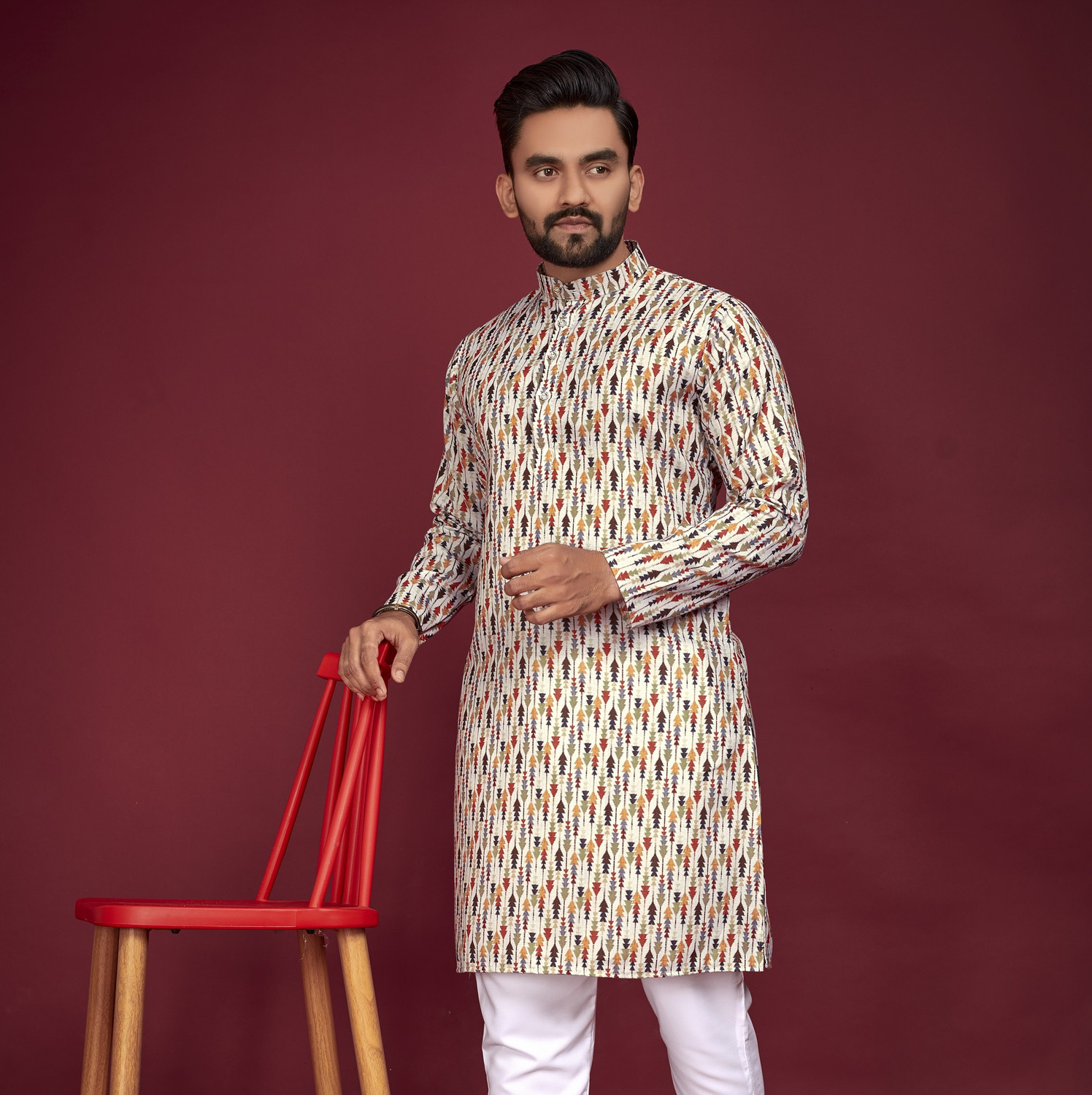Civanth Cotton Blend Straight Kurta
