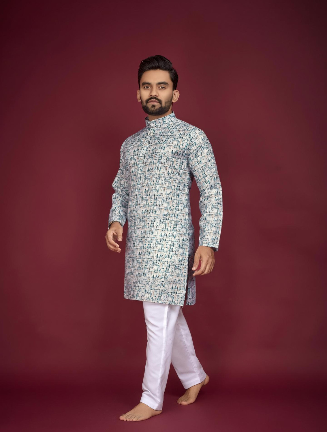 Civanth Abstract Print Straight Kurta