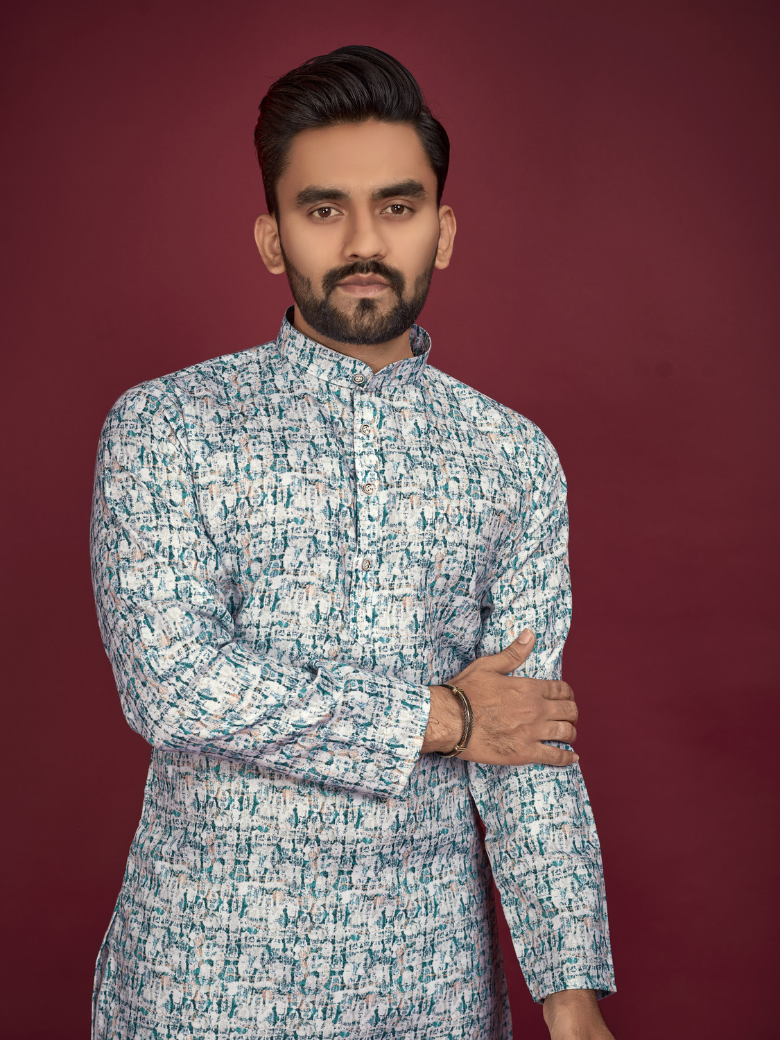 Civanth Abstract Print Straight Kurta