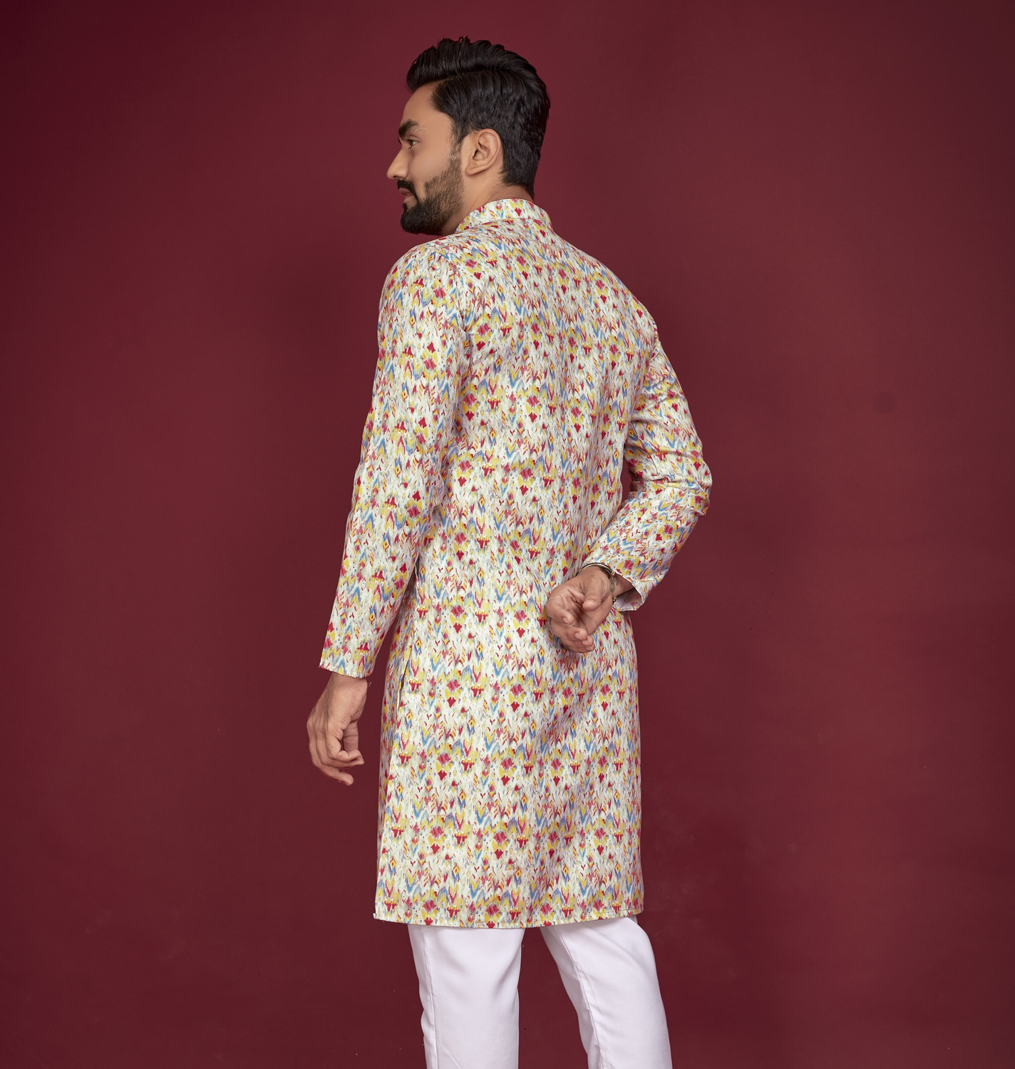 Civanth Geometric digital print Kurta