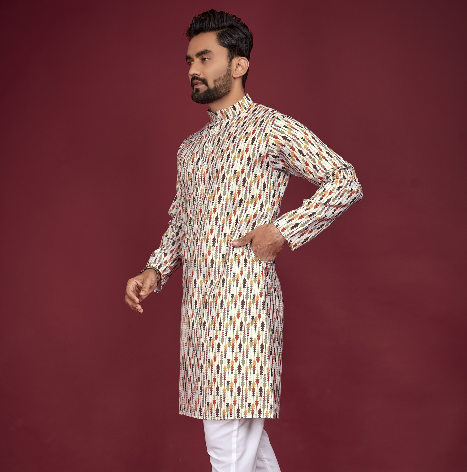 Civanth Stylized arrows print Kurta