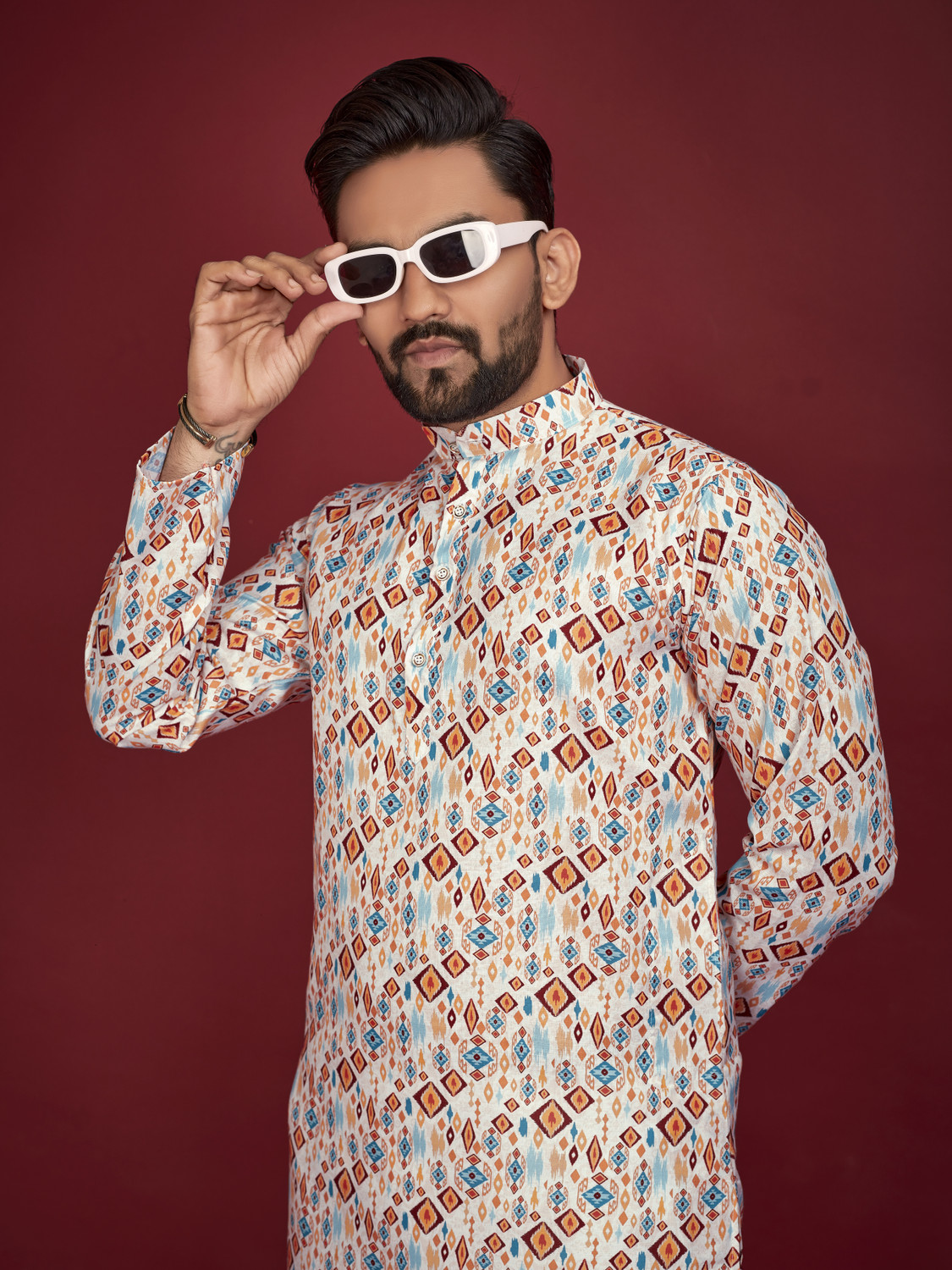 Civanth Patola motifs print Kurtha