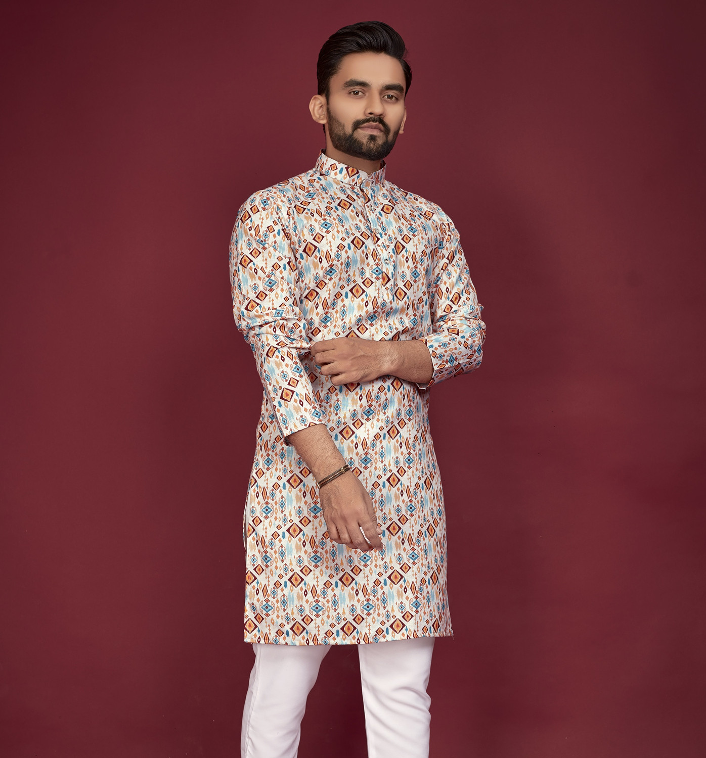 Civanth Patola motifs print Kurtha