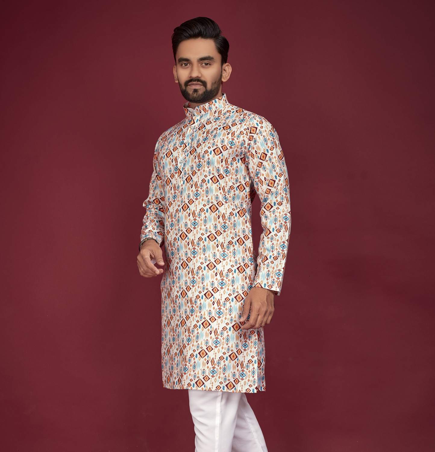 Civanth Patola motifs print Kurtha