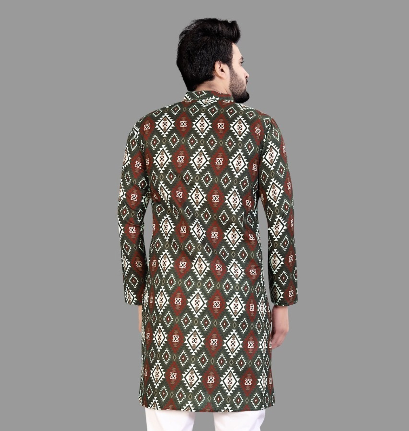 Civanth Diamond & lattice print  Kurtha