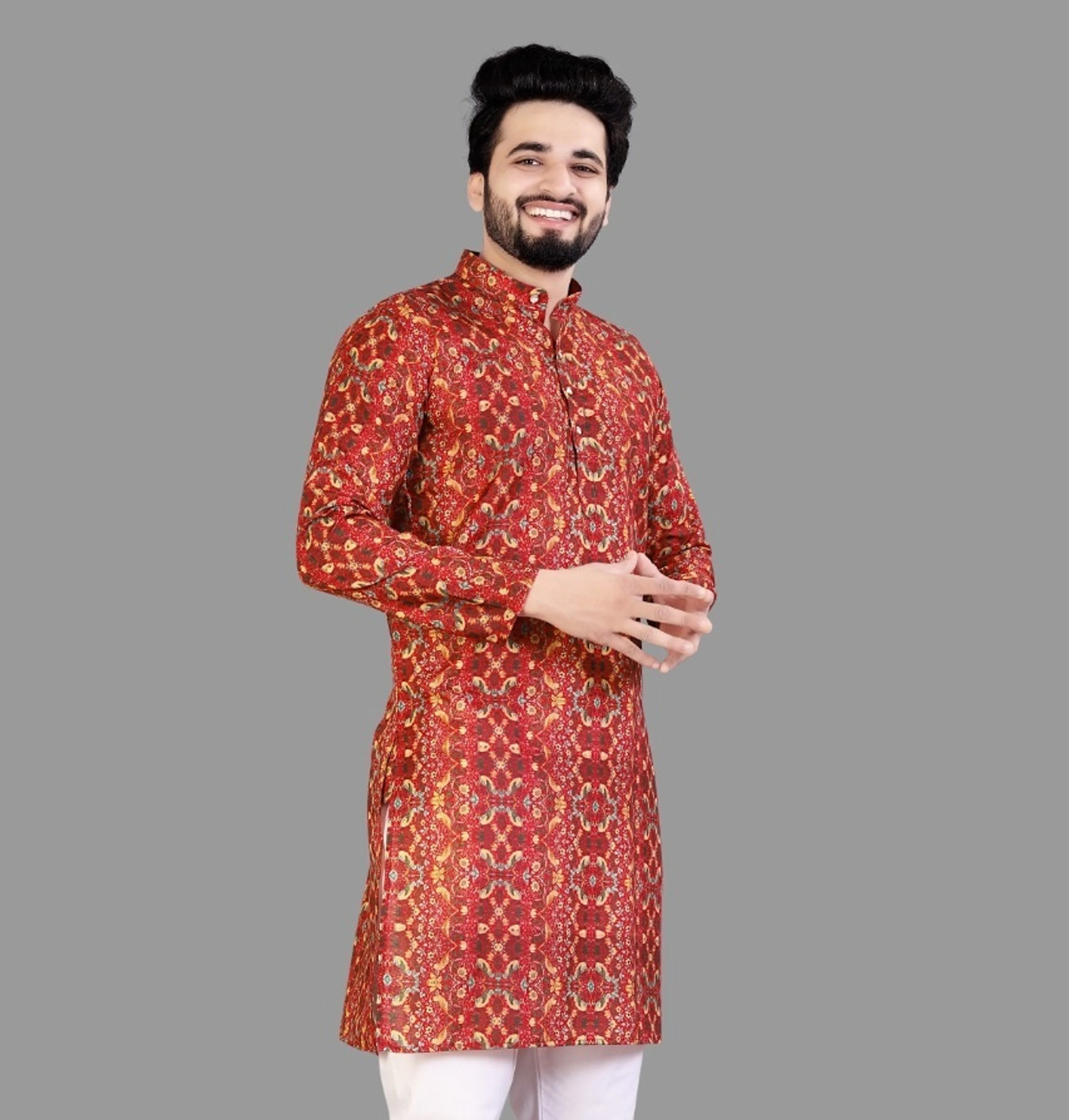 Civanth Swirling floral Print Kurtha