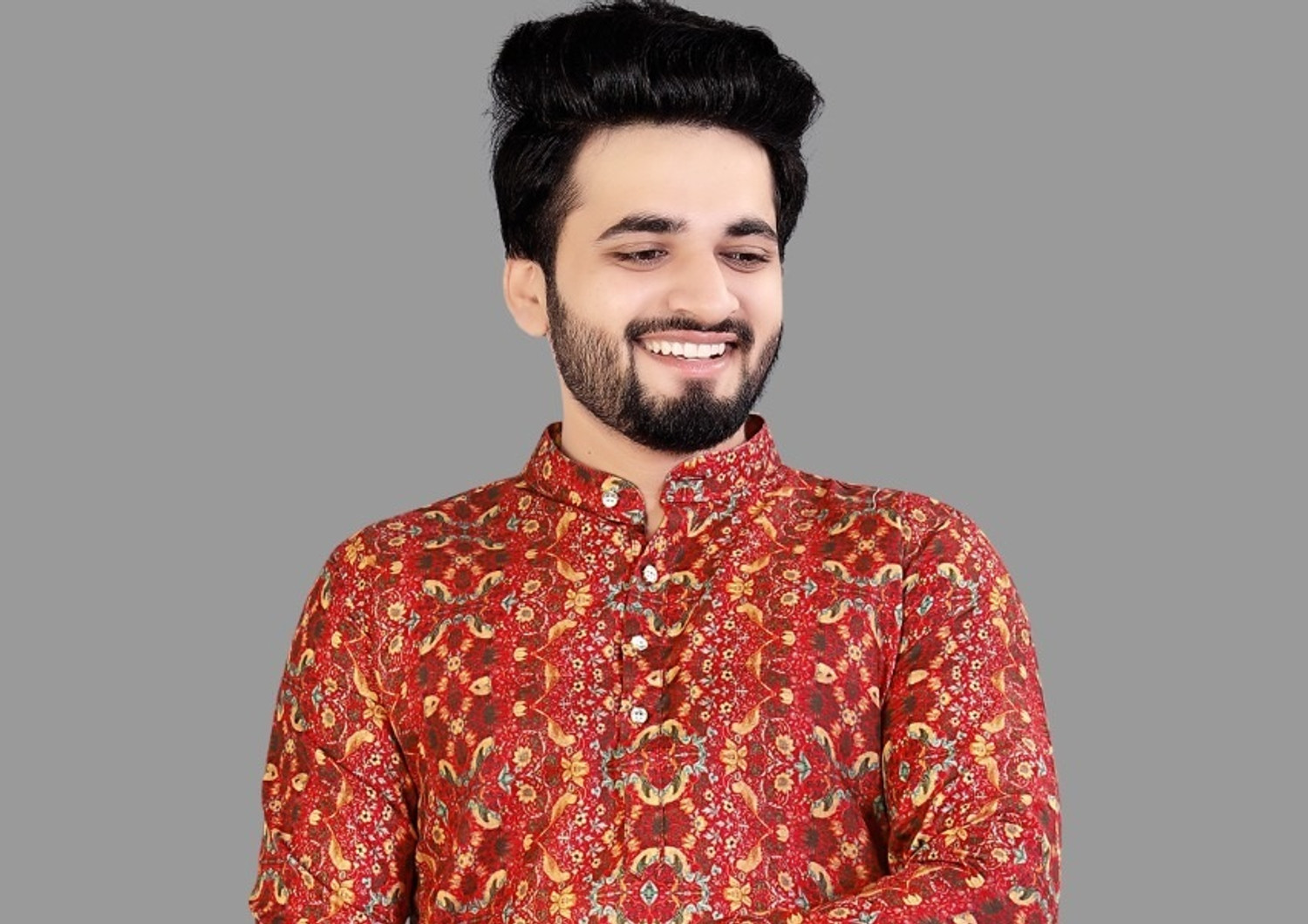 Civanth Swirling floral Print Kurtha