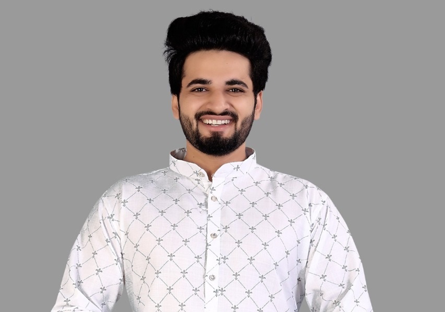 Civanth Lattice pattern Print Kurtha