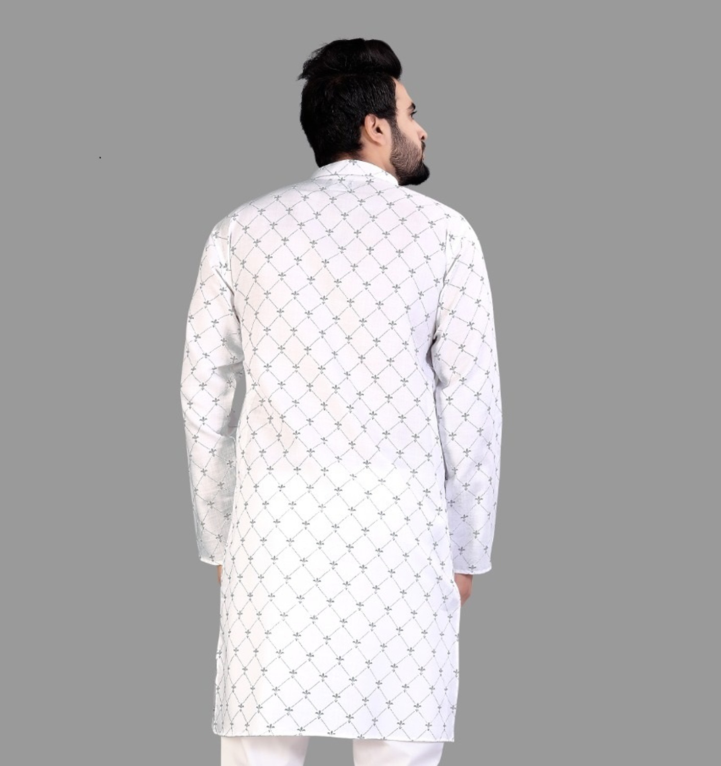 Civanth Lattice pattern Print Kurtha