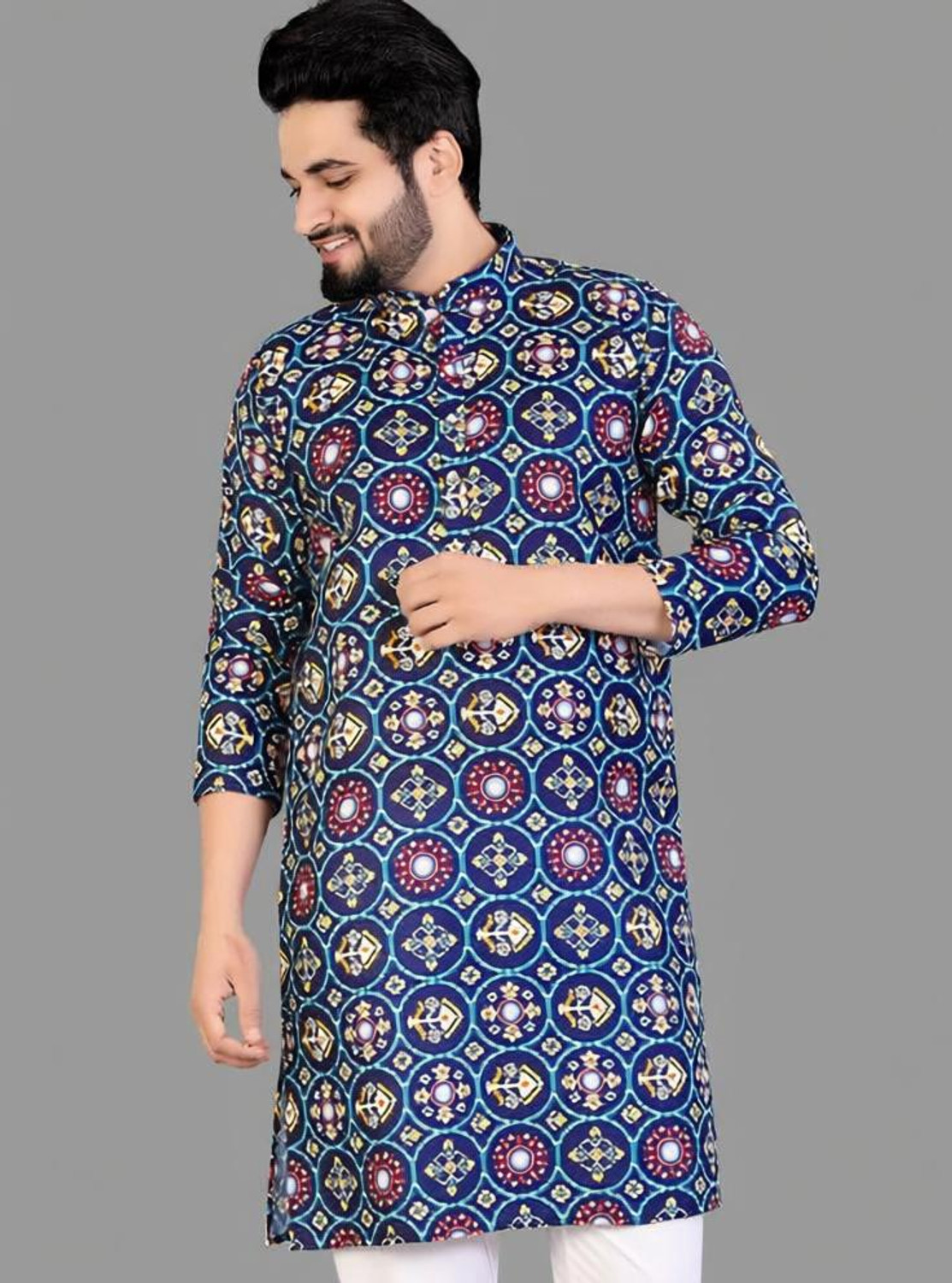 Civanth Ajkrakh-Inspired Motifs Printed Kurta