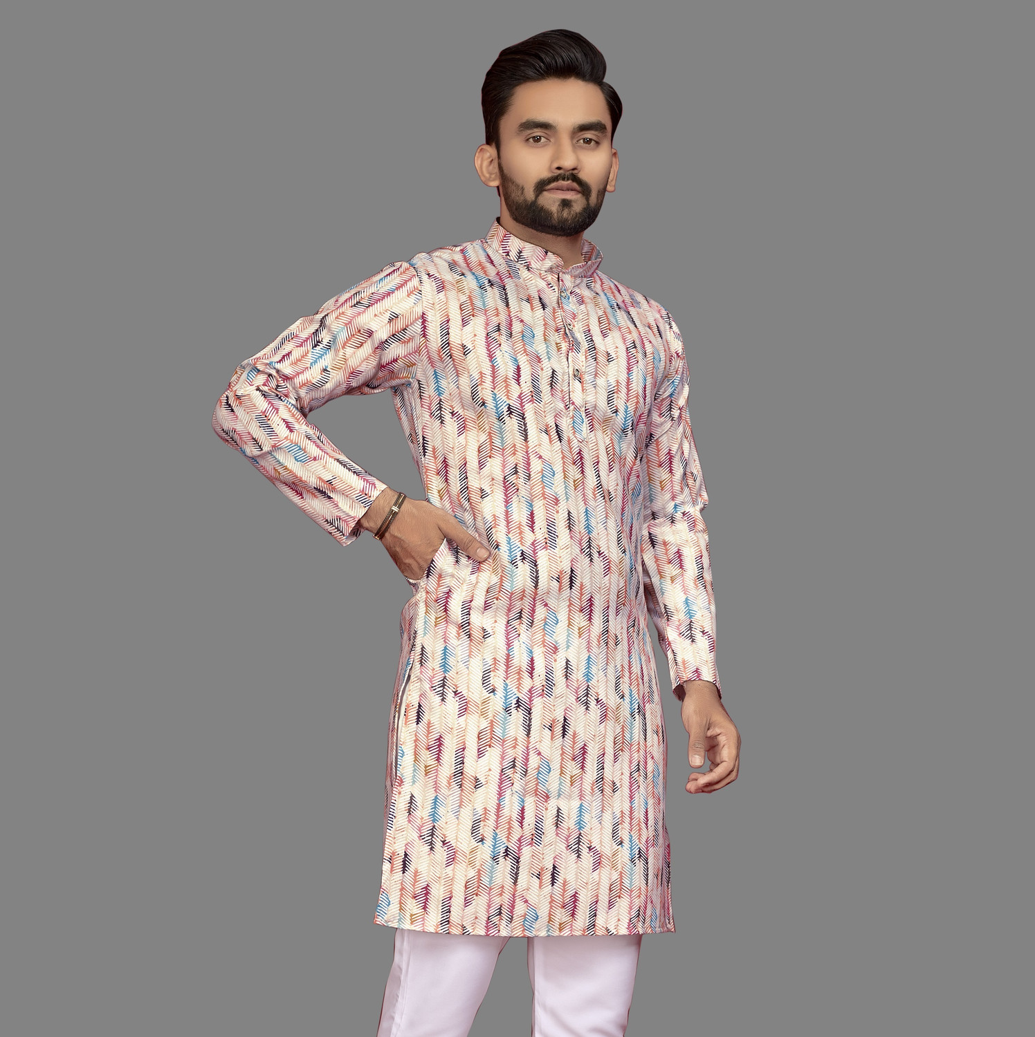 Civanth Tailored-fit short kurta