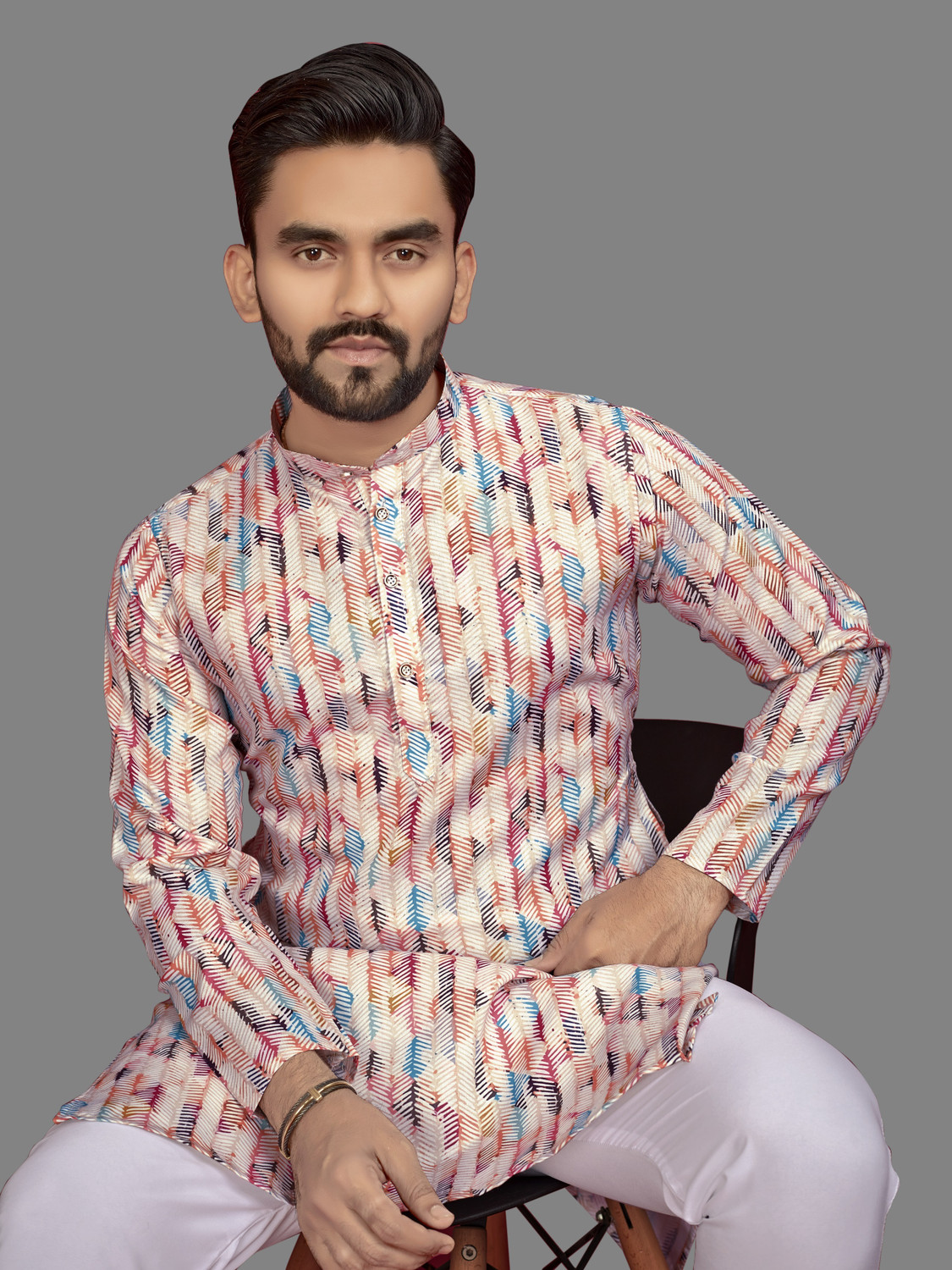 Civanth Tailored-fit short kurta