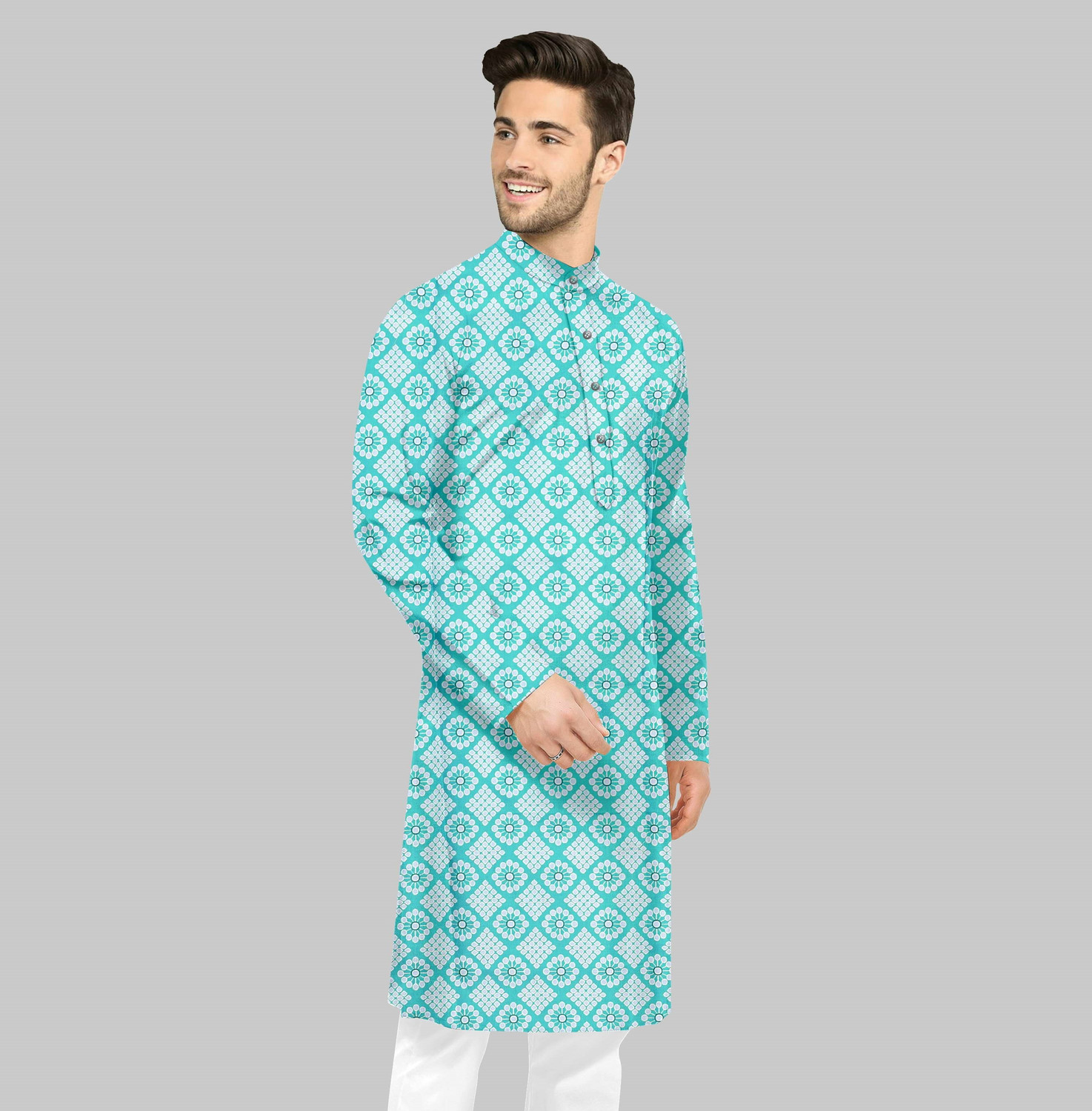 Civanth Diamond-shaped motifs Print Kurtha