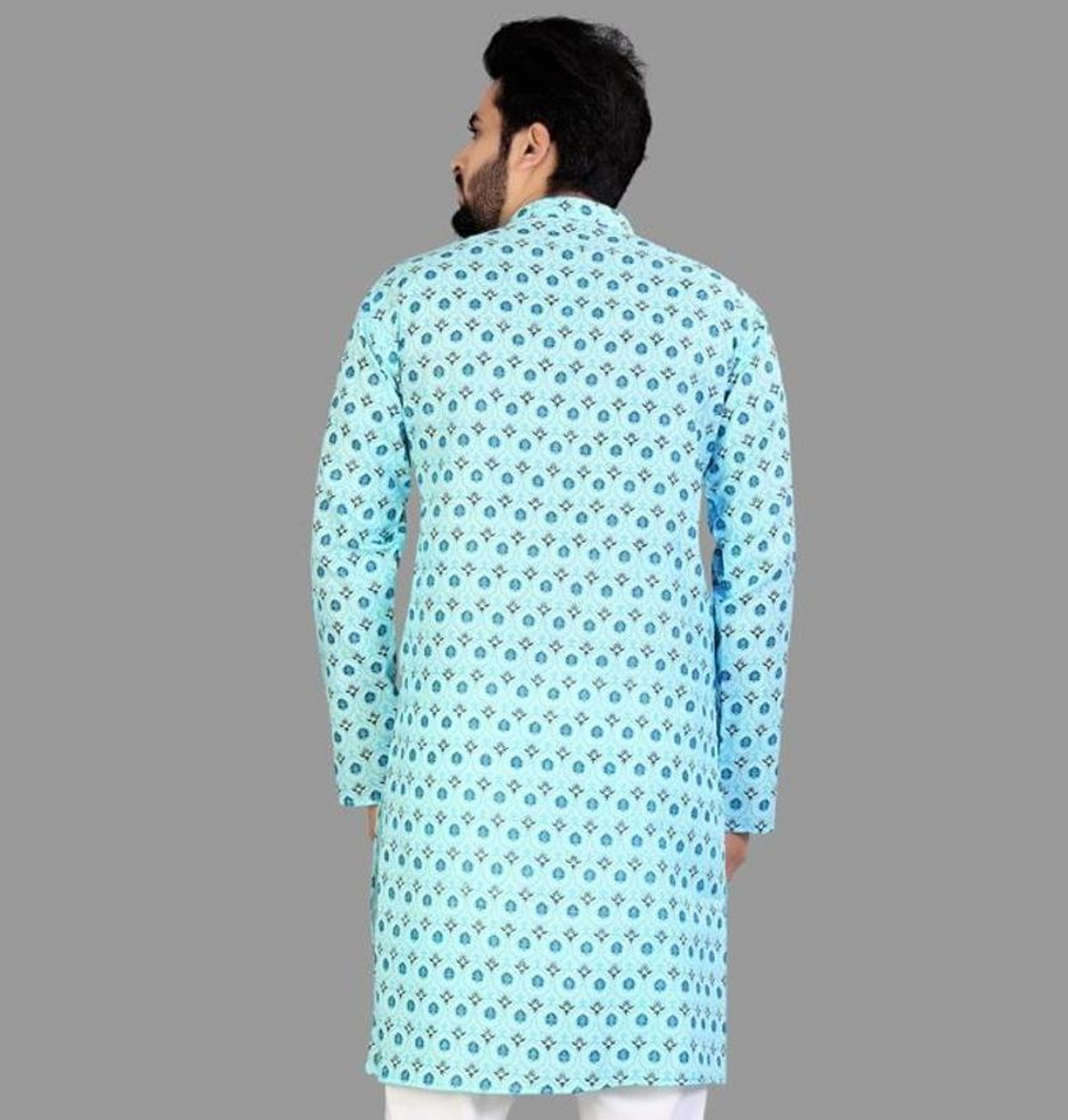 Civanth Block-print style motif Print Kurtha