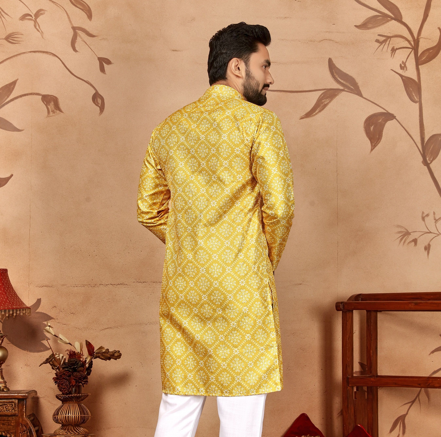 Civanth Bandhani-Inspired Print Kurtha