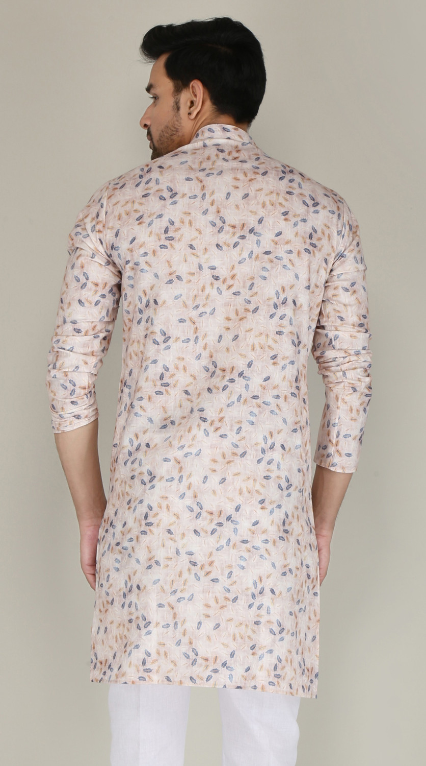 Festivo multicolored leaf-inspired Print Kurtha