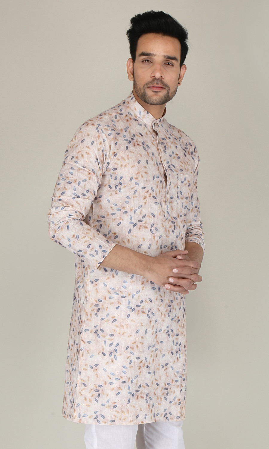 Festivo multicolored leaf-inspired Print Kurtha