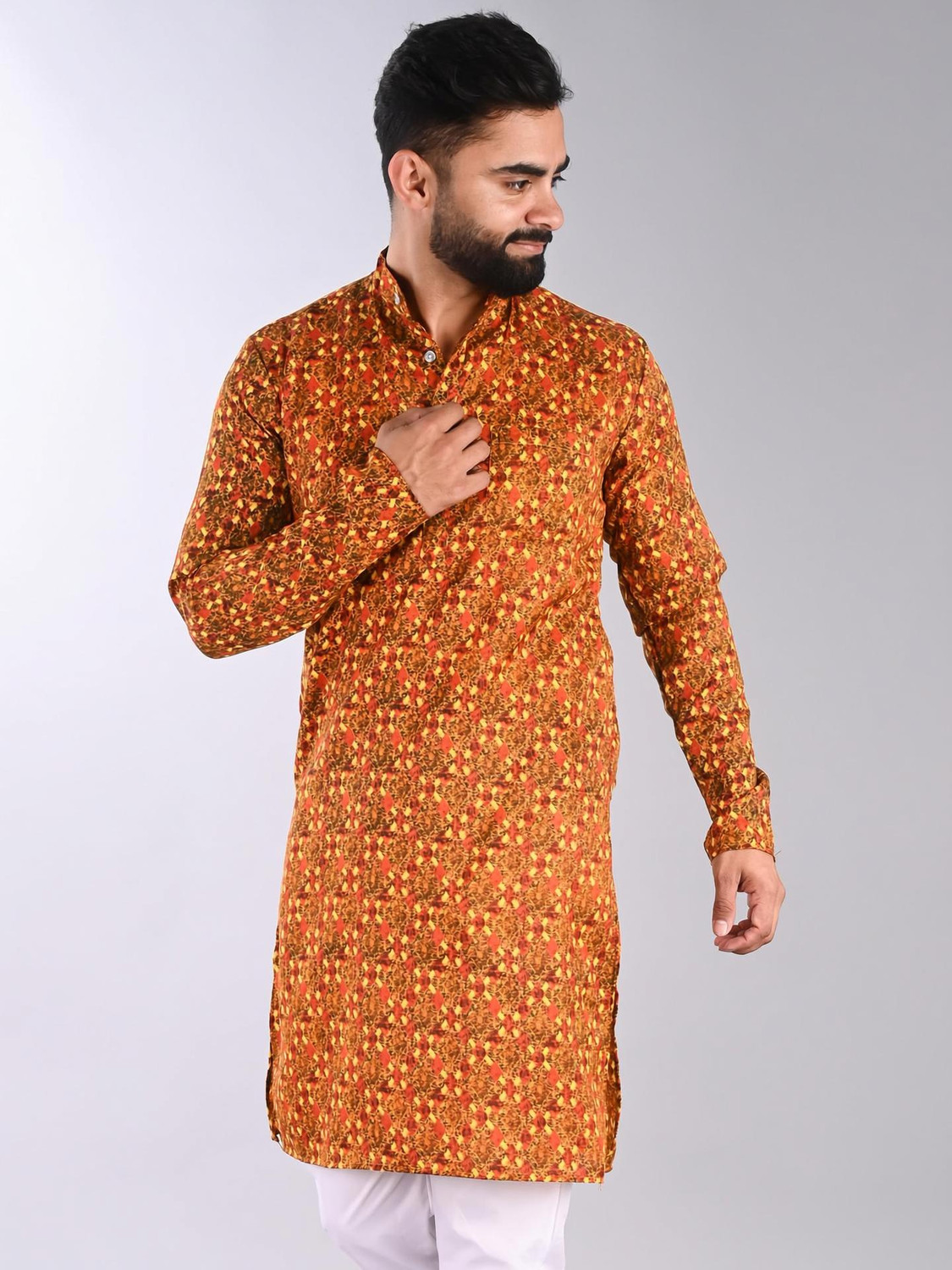 Festivo Floral-mosaic print Kurta