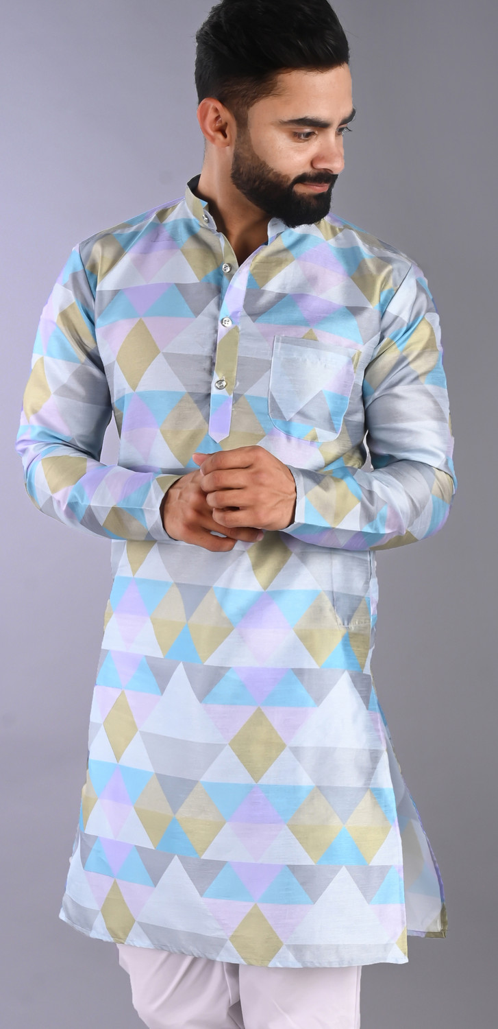 Festivo All-Over Diamond Print Kurtha Set