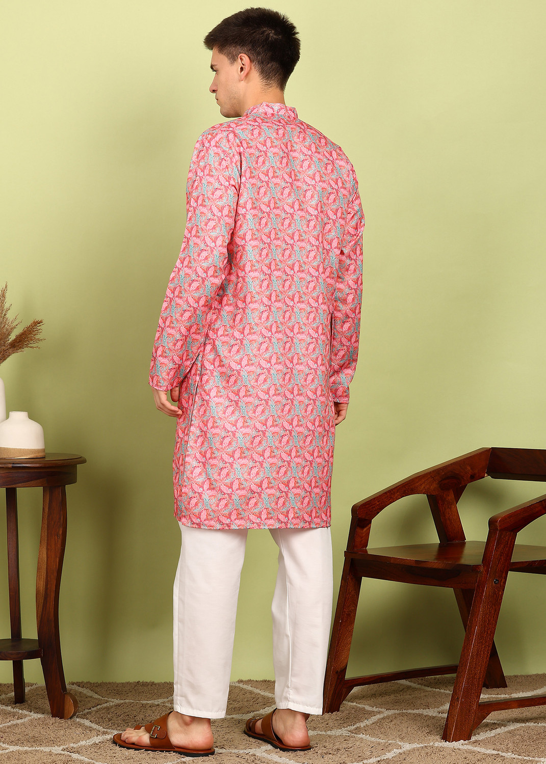 Festivo Floral or botanical print Kurtha Set