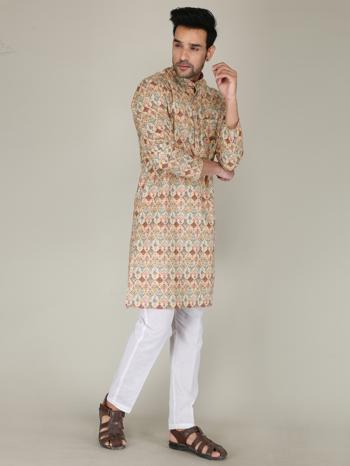 Festivo Patola-inspired print Kurtha Set