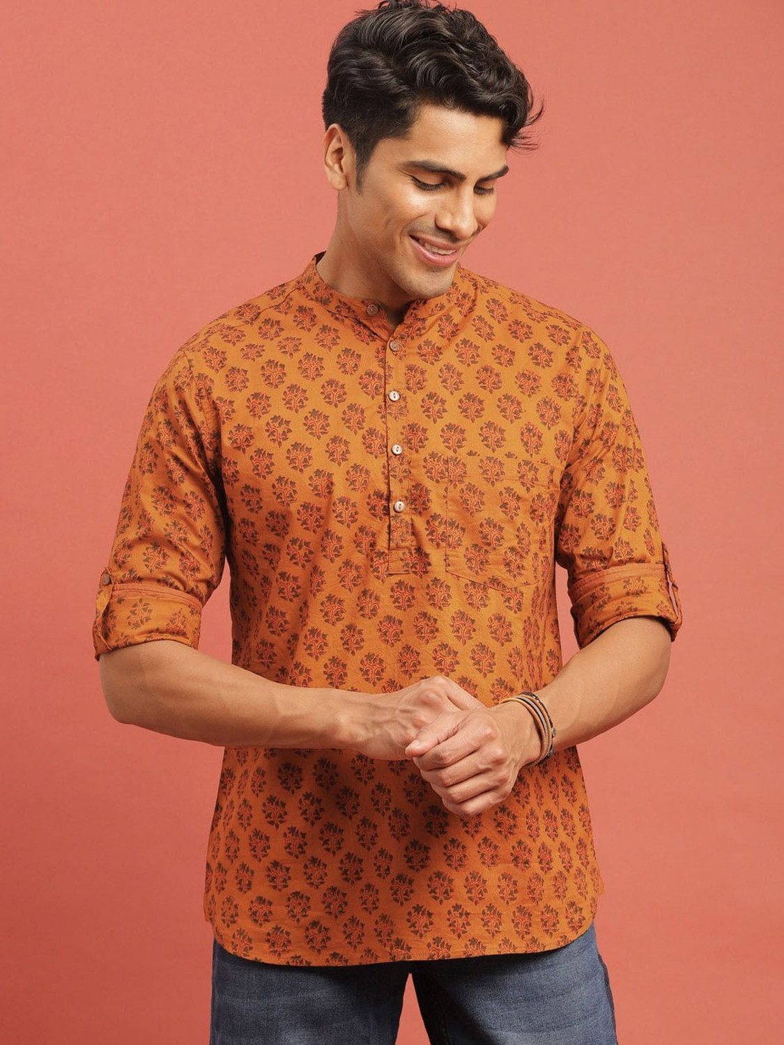 Devansh Bagru style motifs Print Shirt 