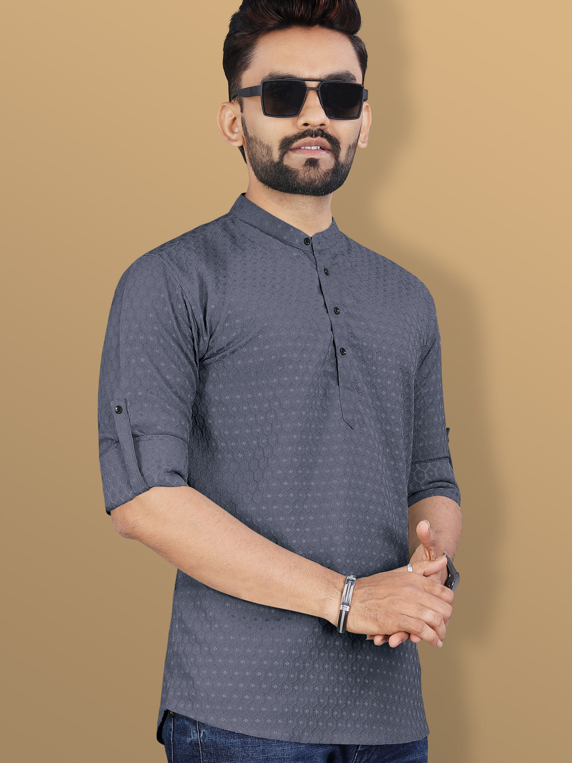 Verve Jacquard Straight Kurta Set