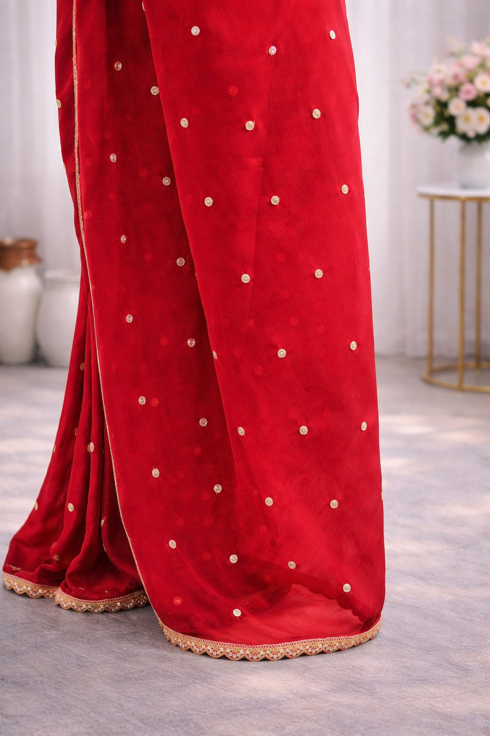 Navisha  Embellished Bollywood Chiffon Saree 