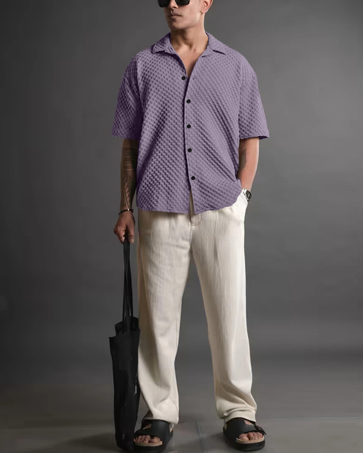 Metronex Fit Striped Button Down Shirt