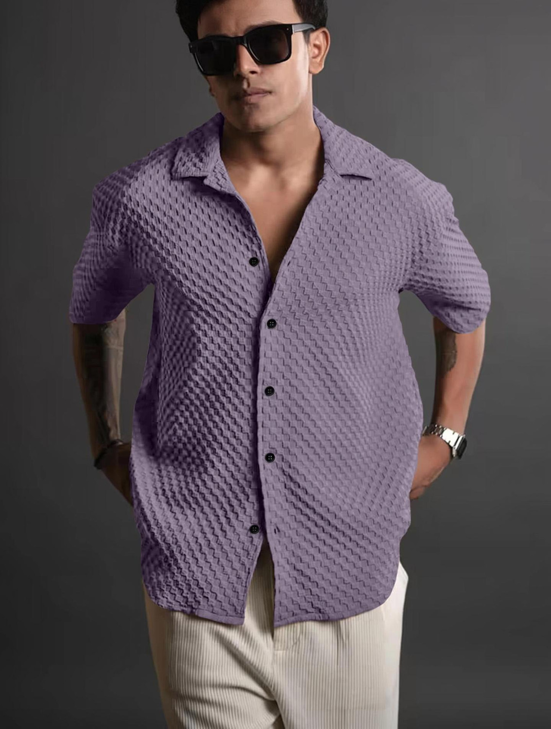 Metronex Fit Striped Button Down Shirt