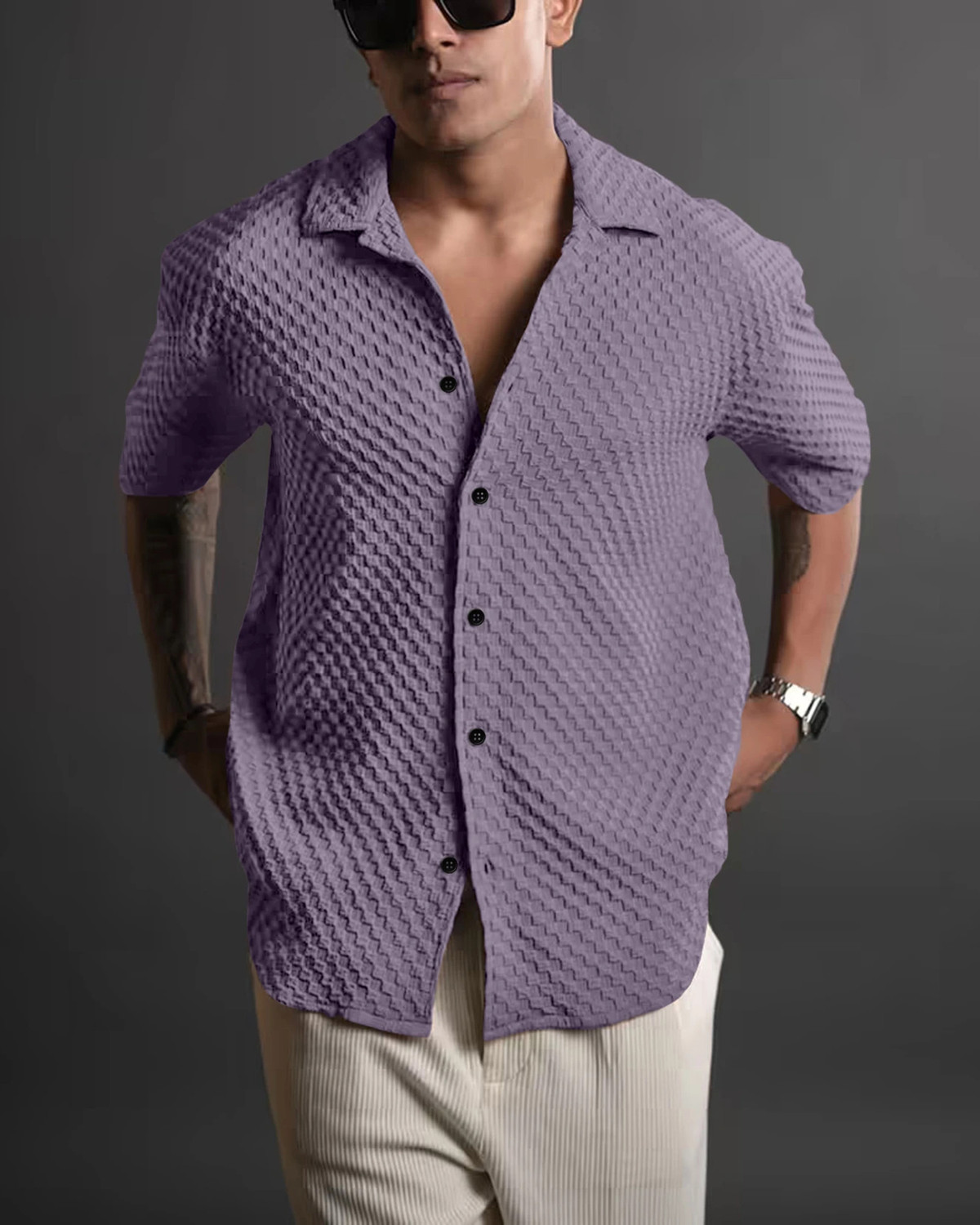 Fit Striped Button Down Shirt 