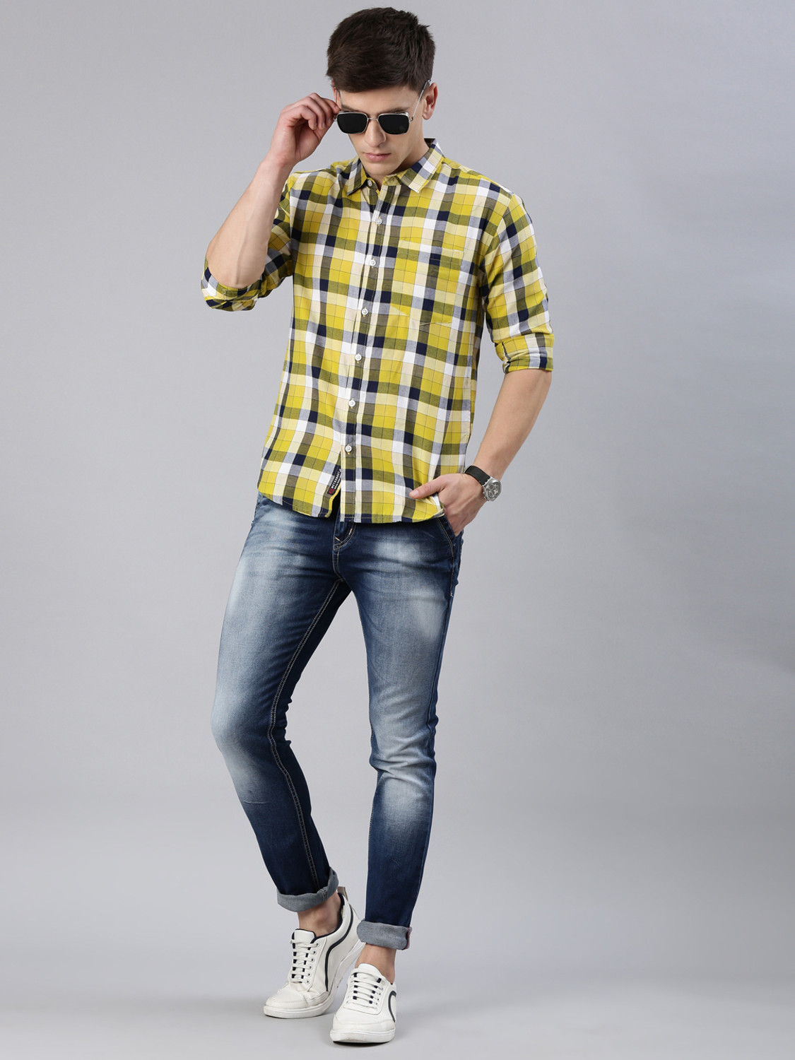 Checkered Cut Away Shirt