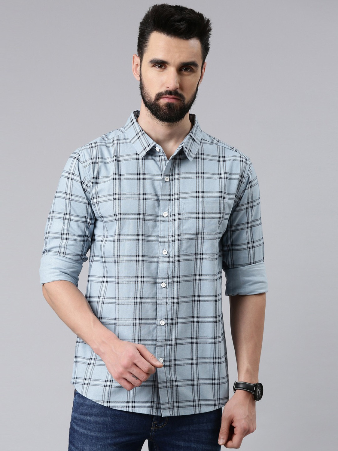 Metronex windowpane check Shirt