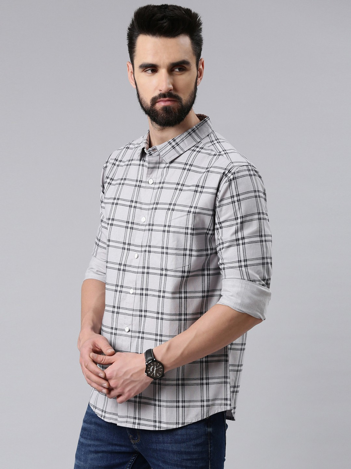 Metronex windowpane check Shirt