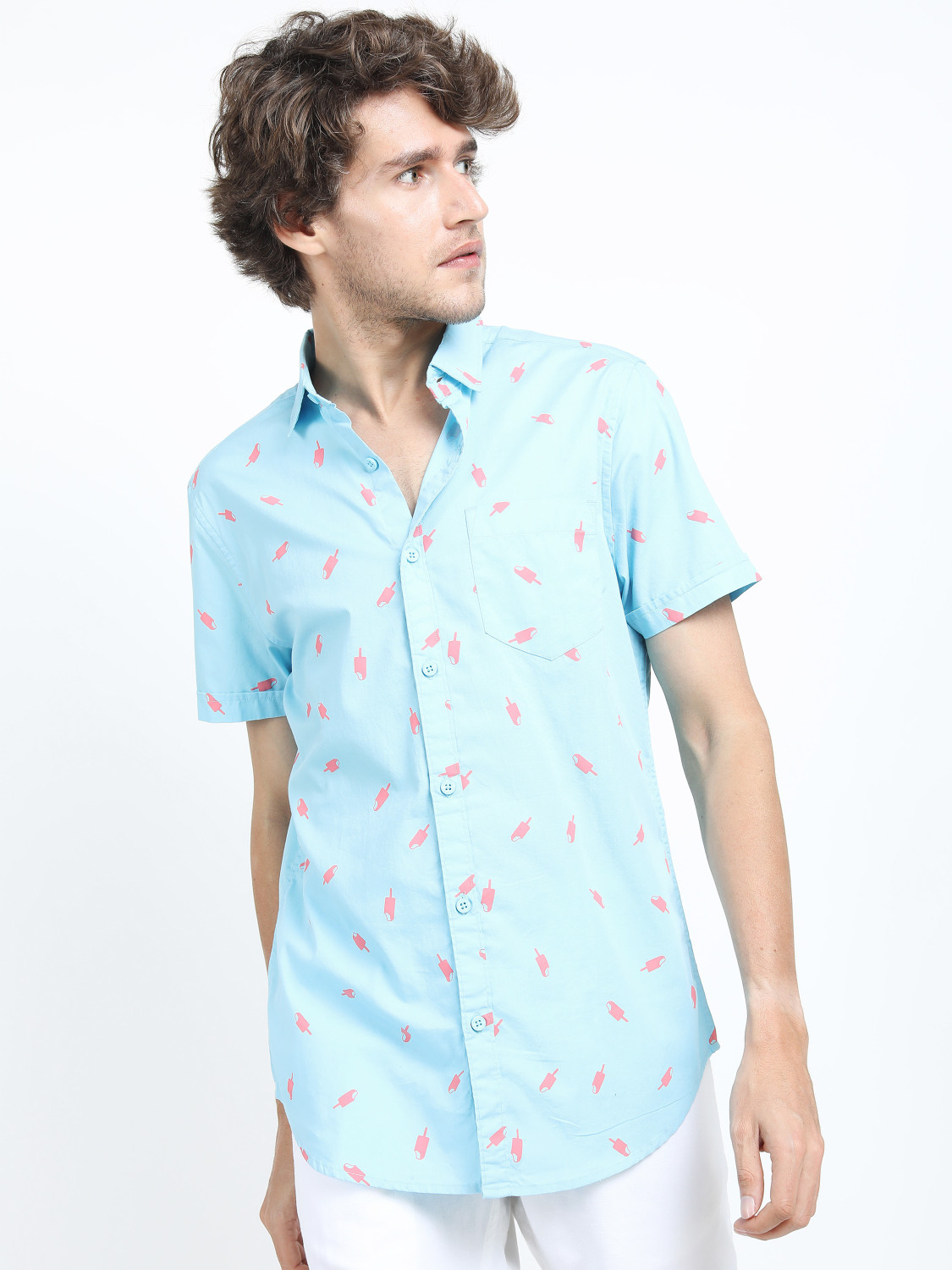 Havric Summer novelty print beach shirt