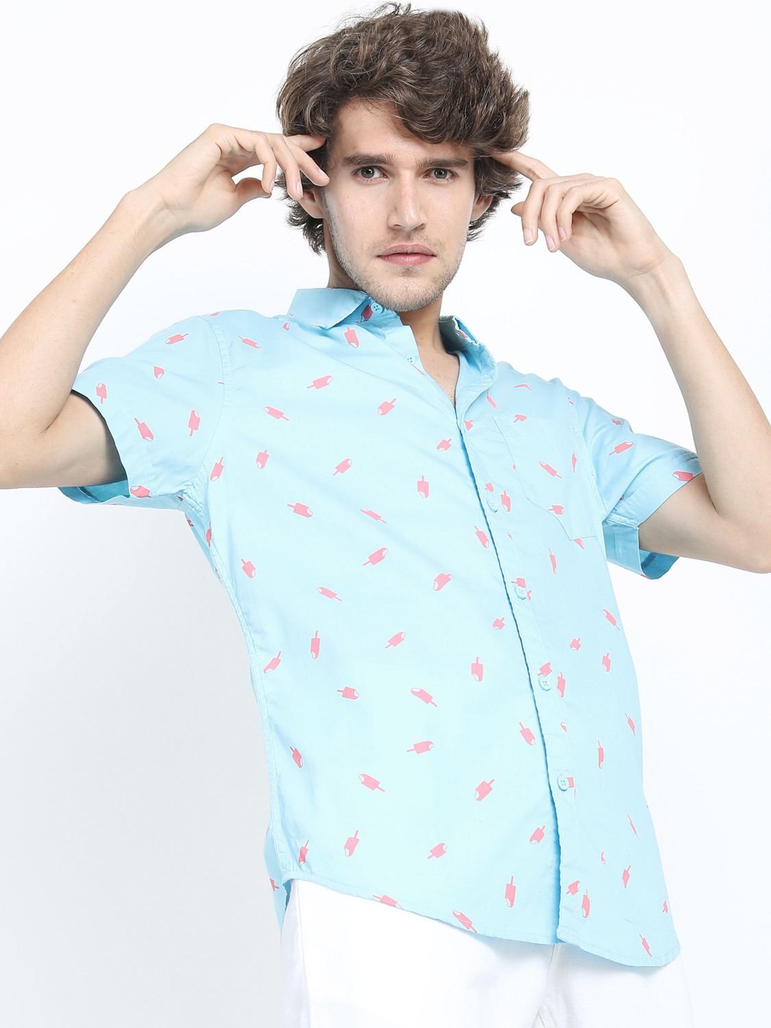 Havric Summer novelty print beach shirt