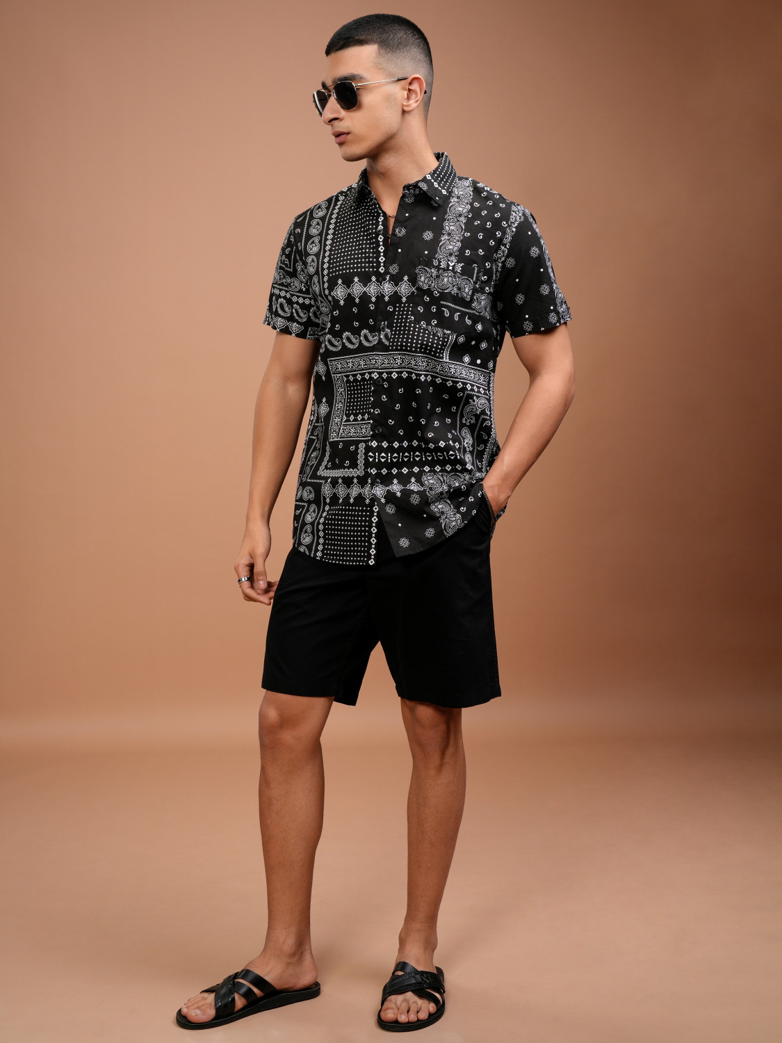 Havric Bandana print short sleeve shirt