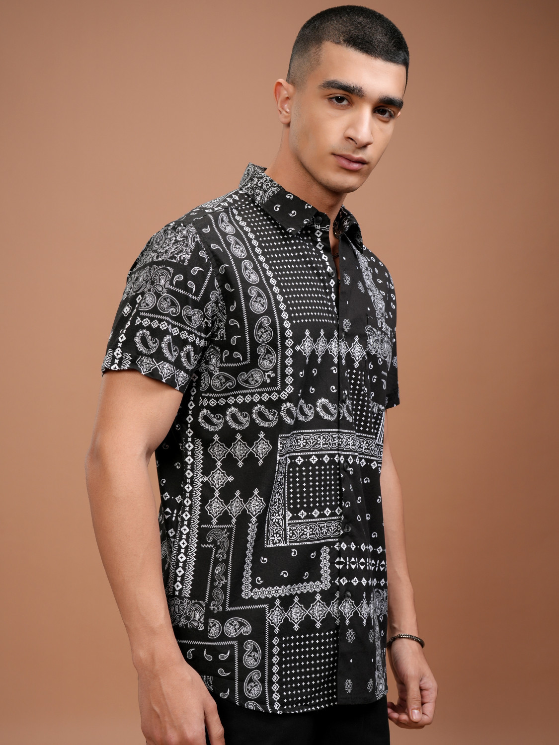 Havric Bandana print short sleeve shirt