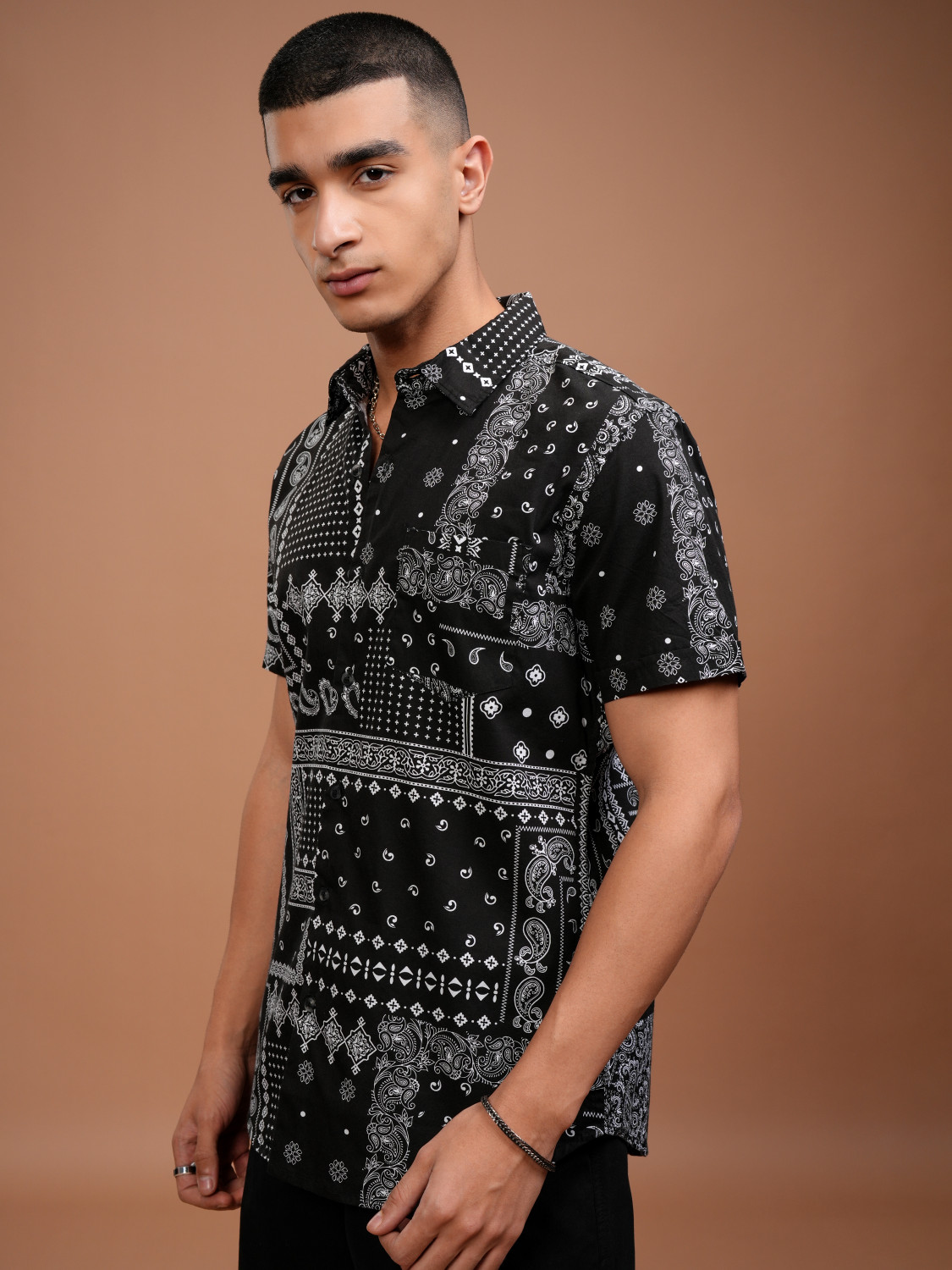 Havric Bandana print short sleeve shirt