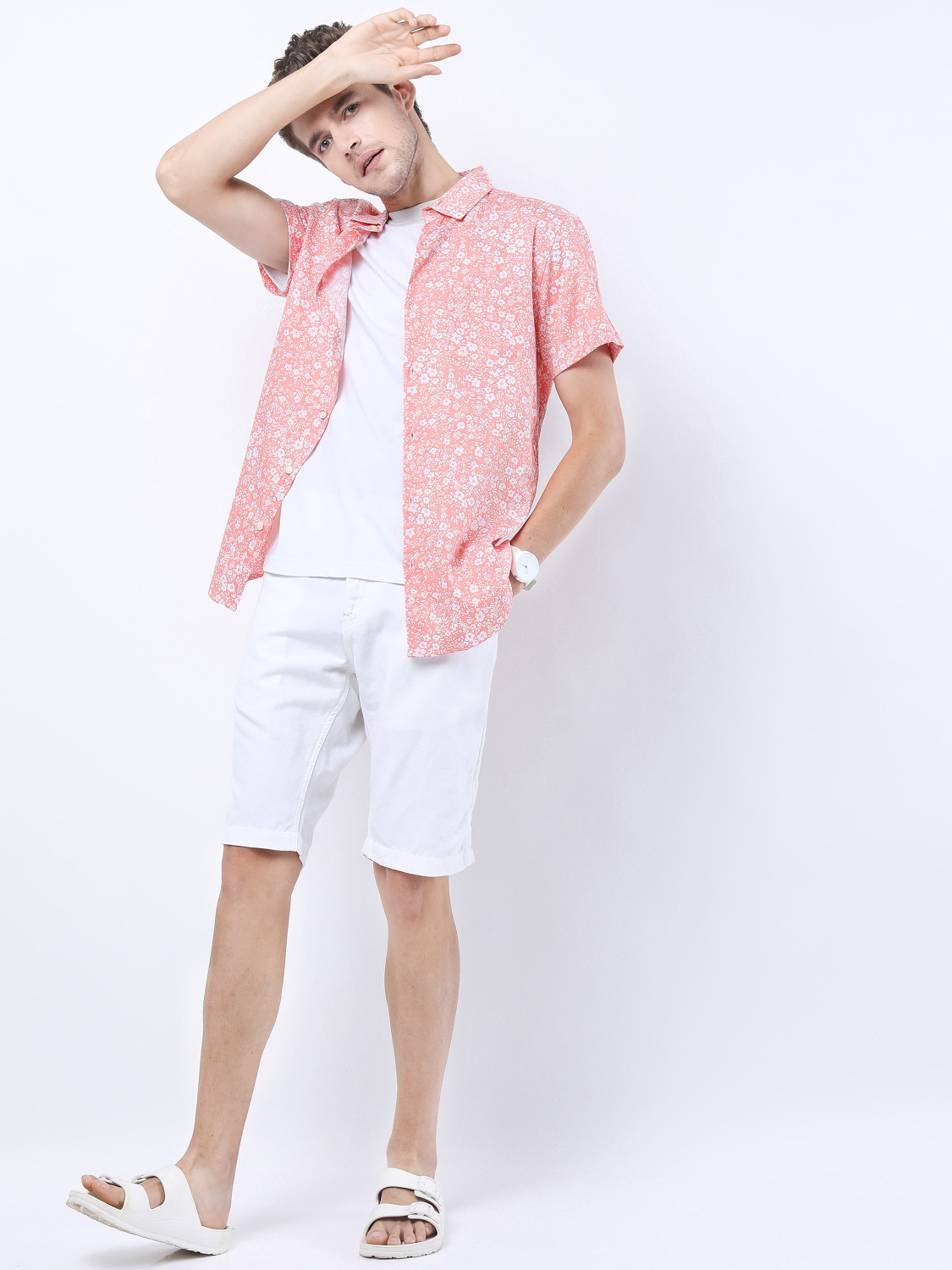 Havric Micro floral short sleeve shirt