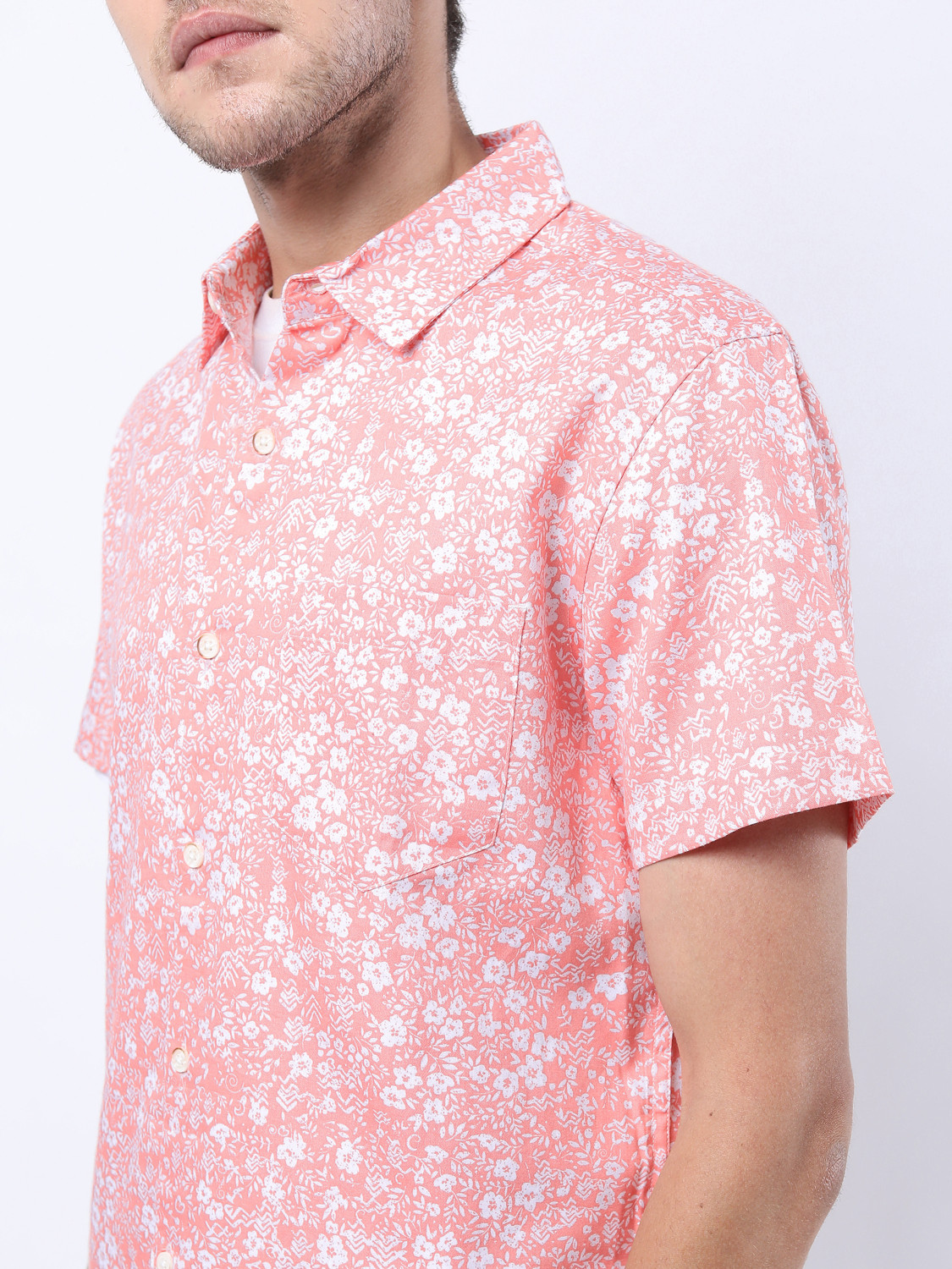 Havric Micro floral short sleeve shirt